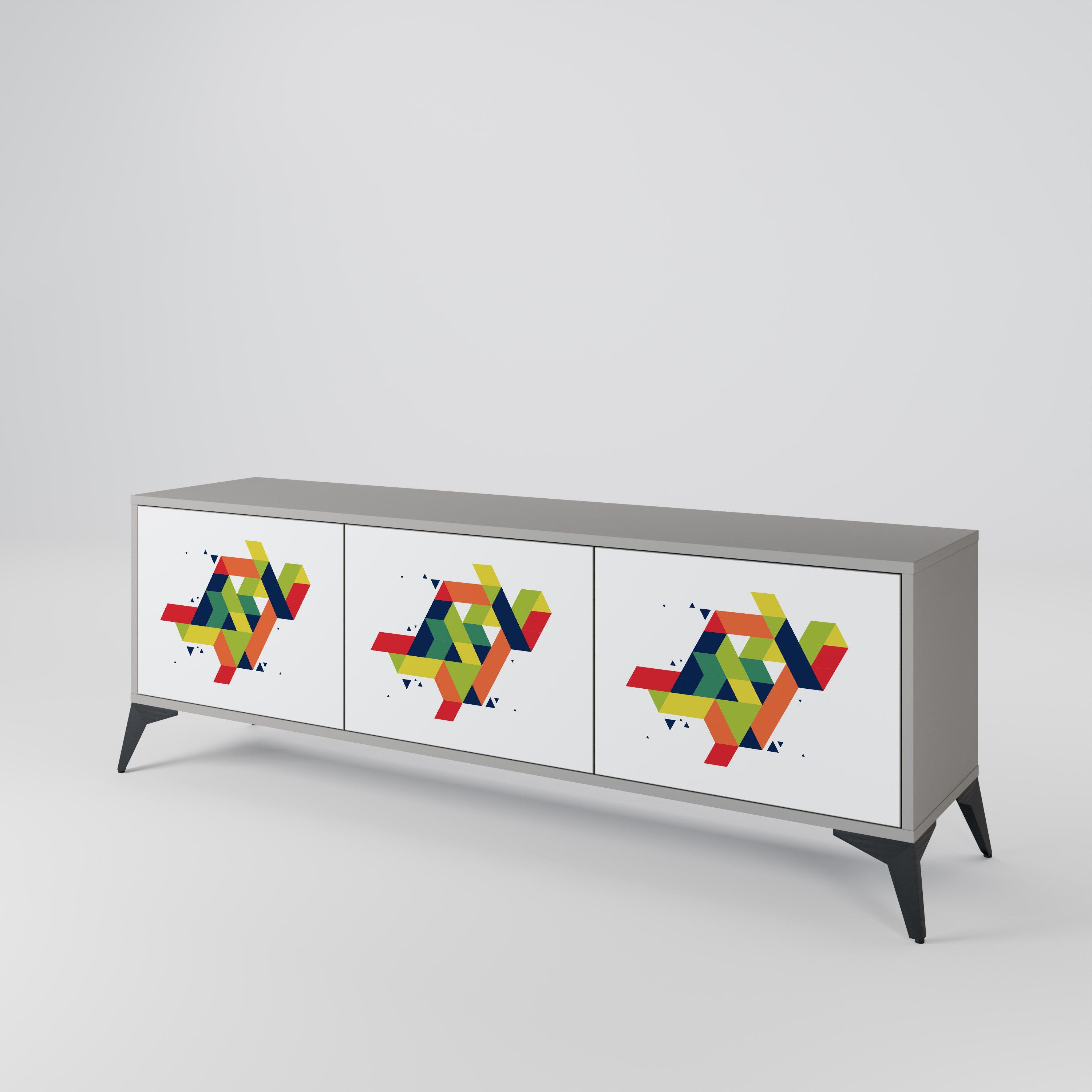 FUTURE SIGN 3-Door TV Cabinet