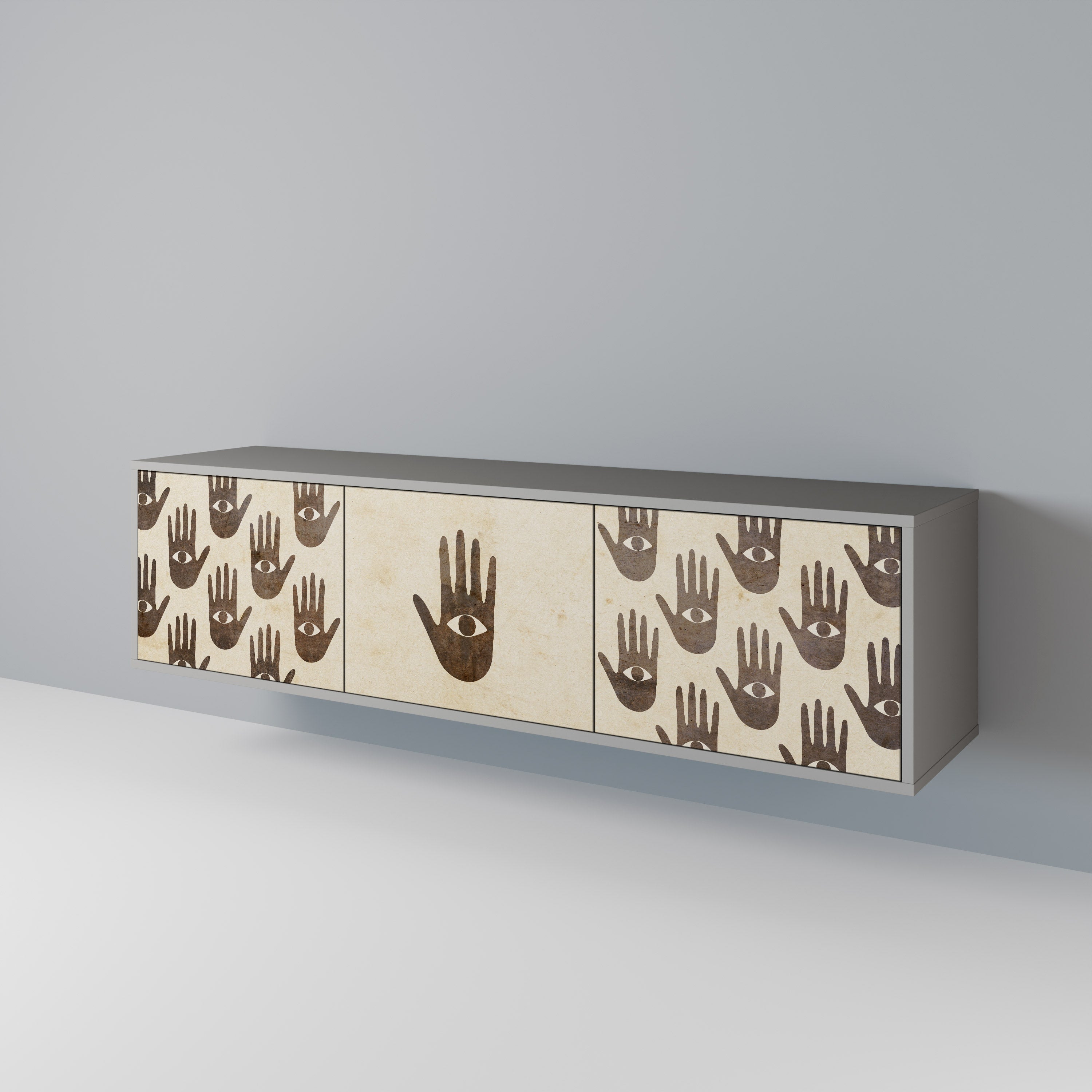 SEE MORE 3-Door TV Cabinet