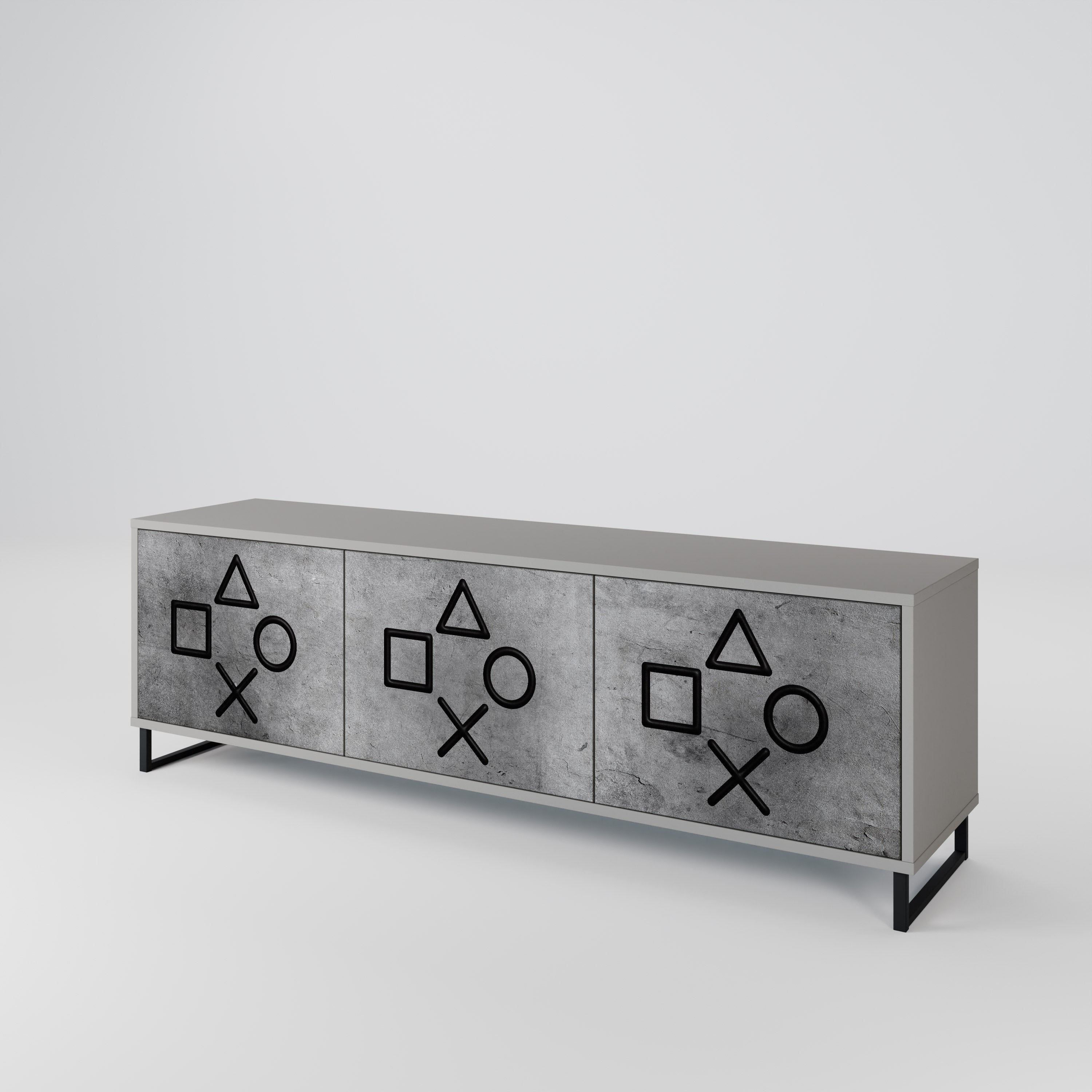 GAMER CHOICE 3-Door TV Cabinet