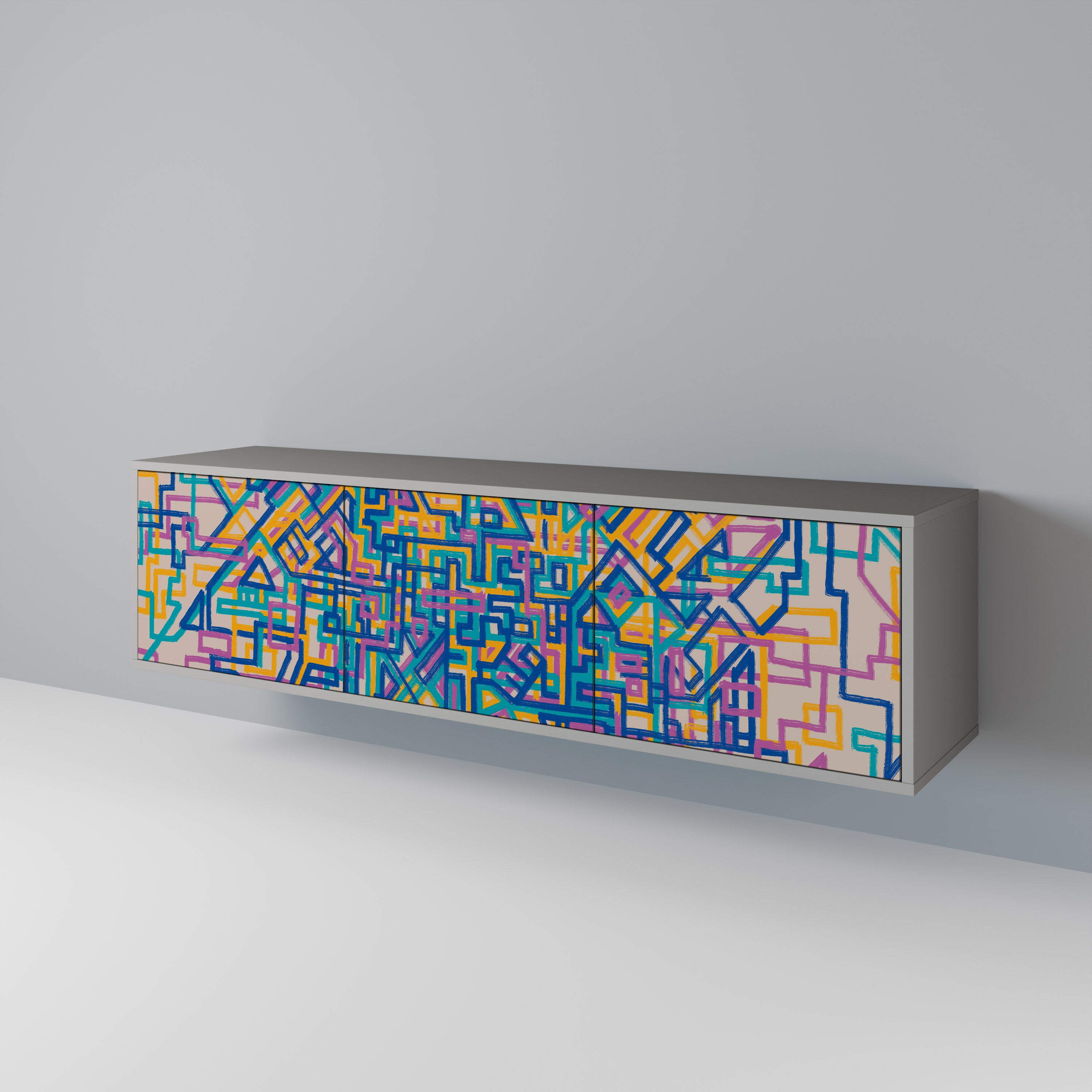 MEMORIES MAP 3-Door TV Cabinet