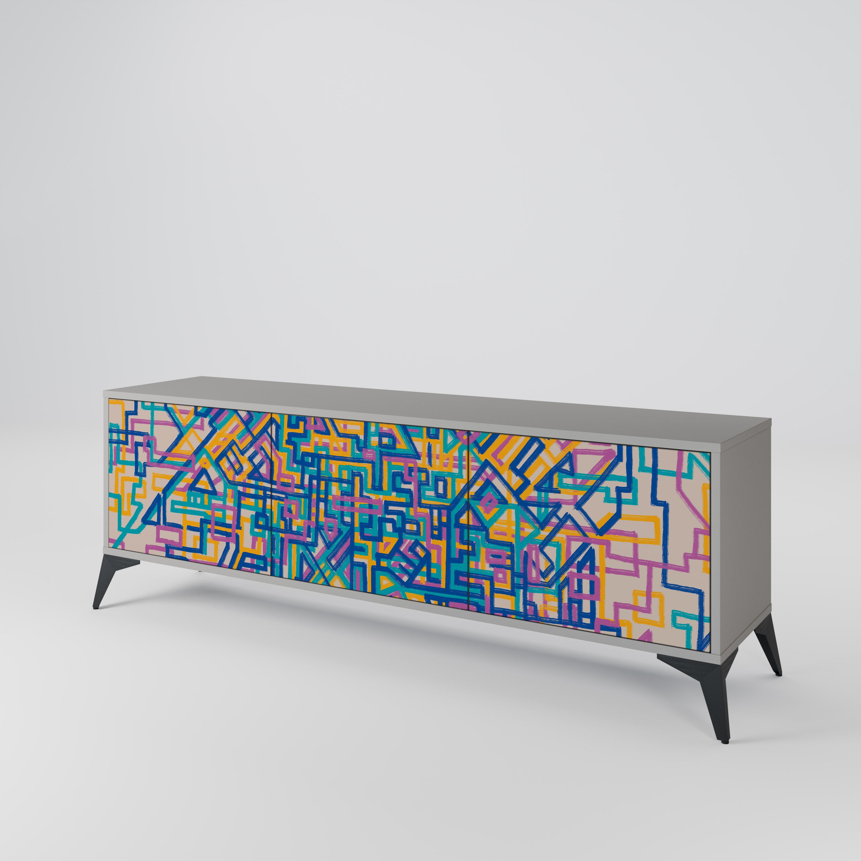 MEMORIES MAP 3-Door TV Cabinet