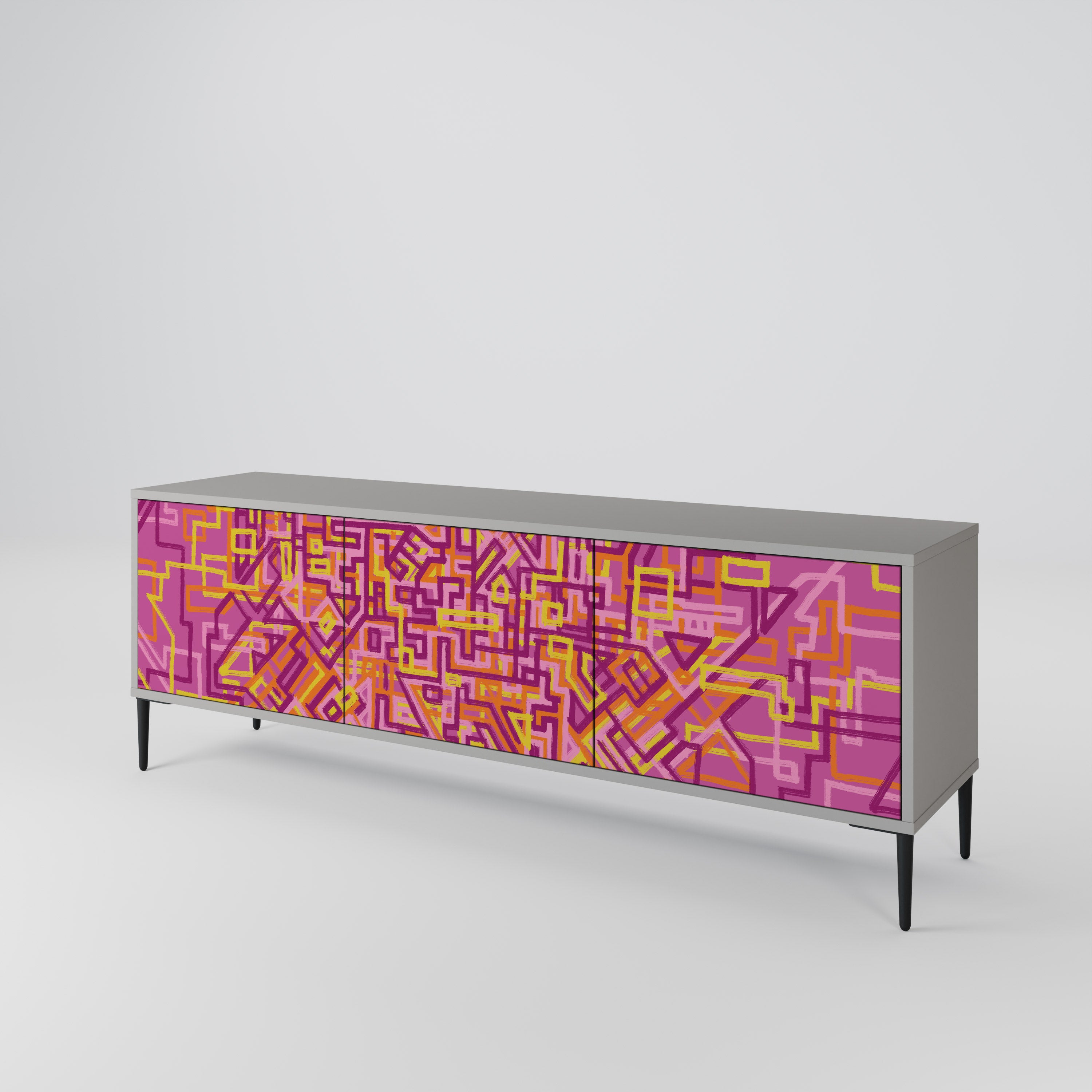 LOVELY MEMORIES 3-Door TV Cabinet