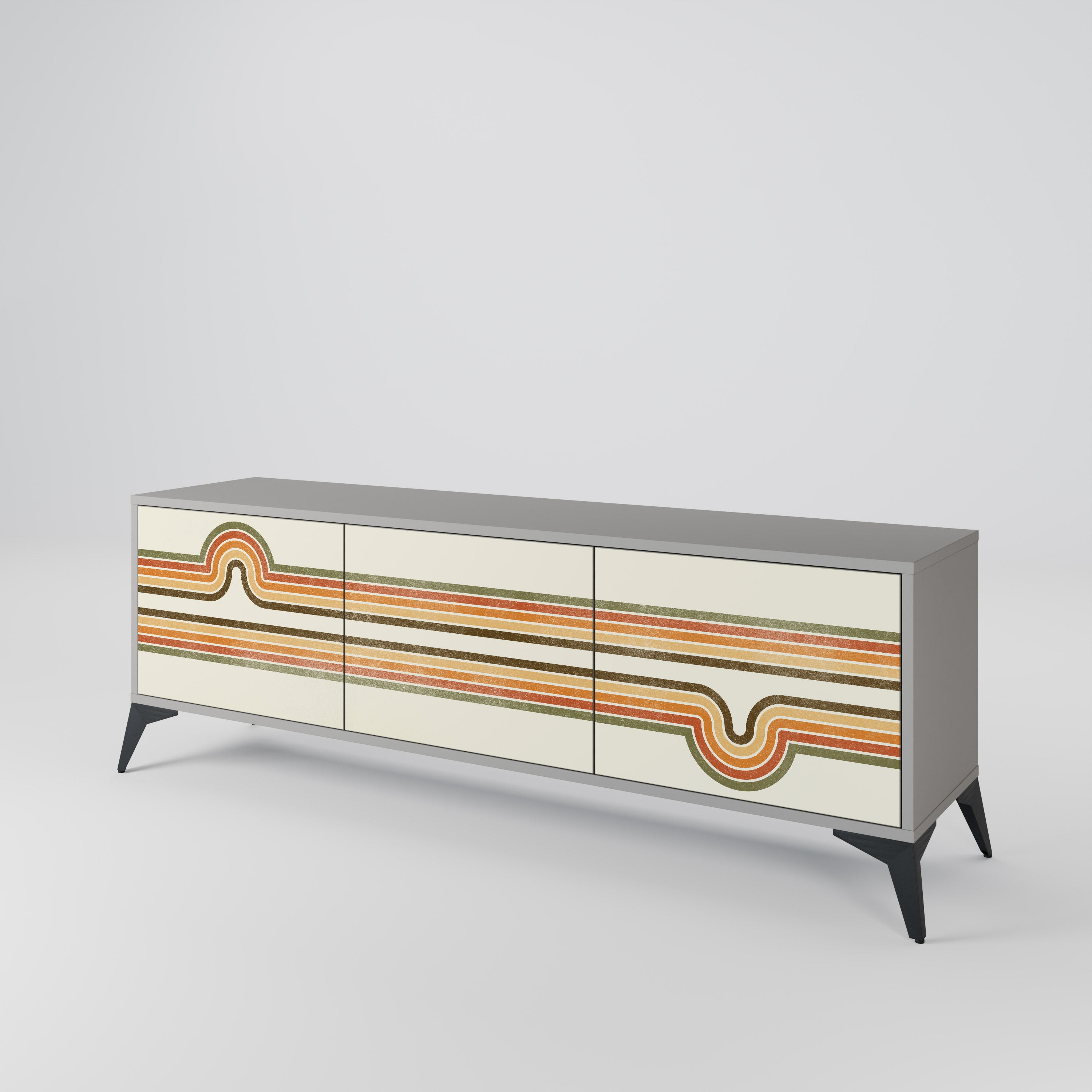 EXCEPTIONAL STREAM 3-Door TV Cabinet