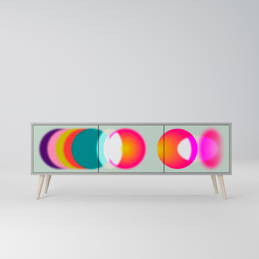 SYMPHONY OF COLORS 3θυρη βάση τηλεόρασης σε γκρι φινίρισμα