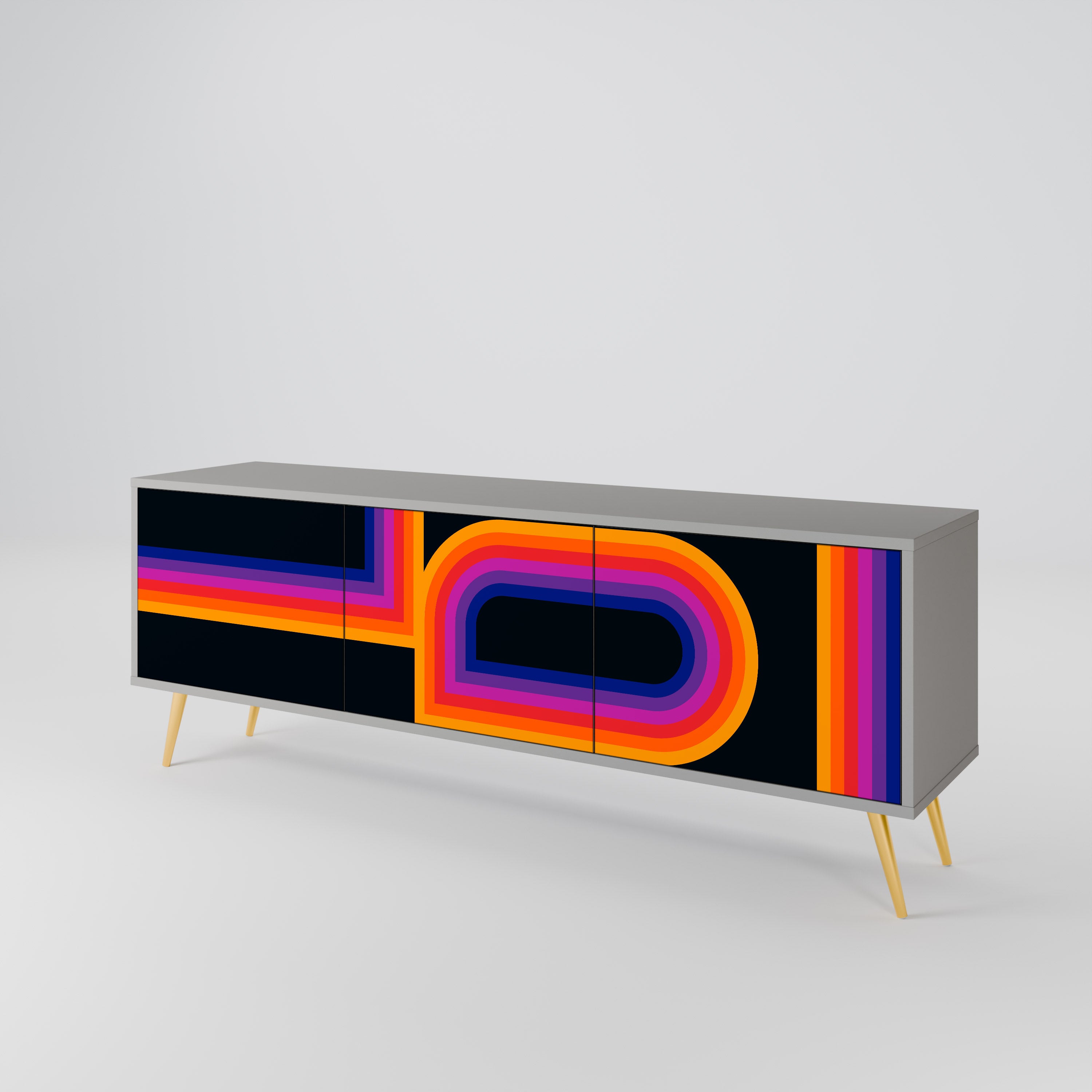 BLINDED BY THE LIGHTS 3-Door TV Cabinet