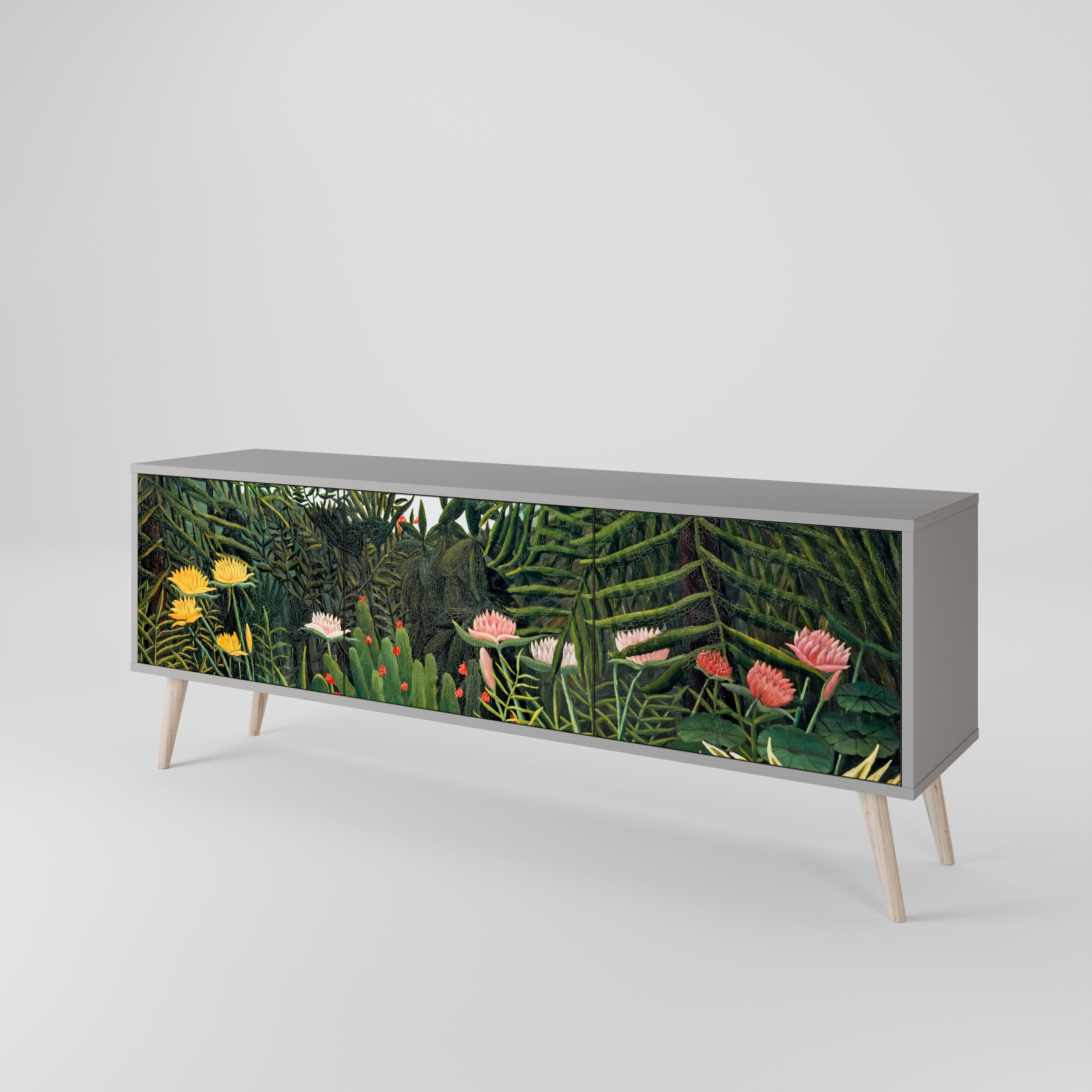 VIRGIN FOREST WITH SUNSET 3-Door TV Cabinet