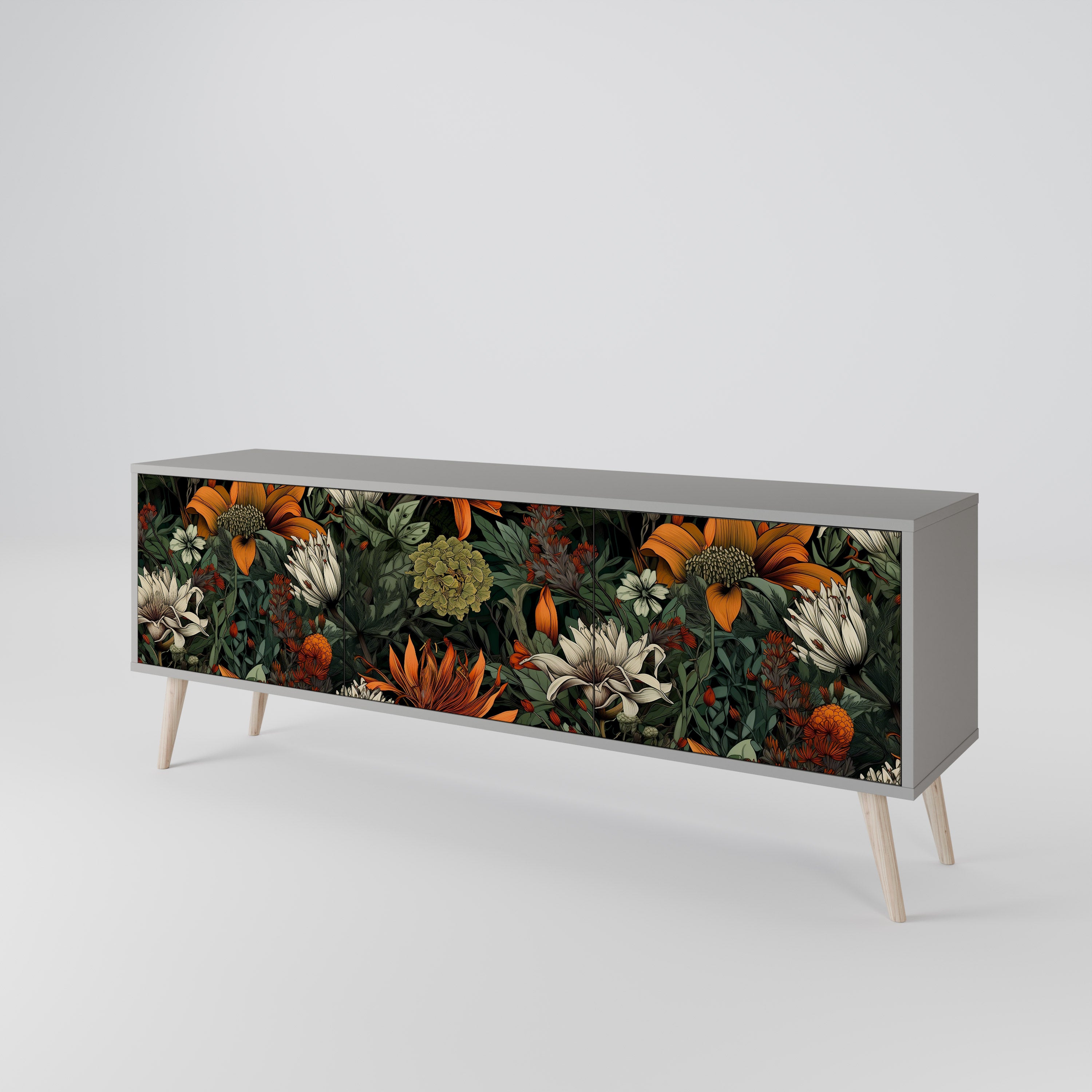 MIDNIGHT SPROUT 3-Door TV Cabinet