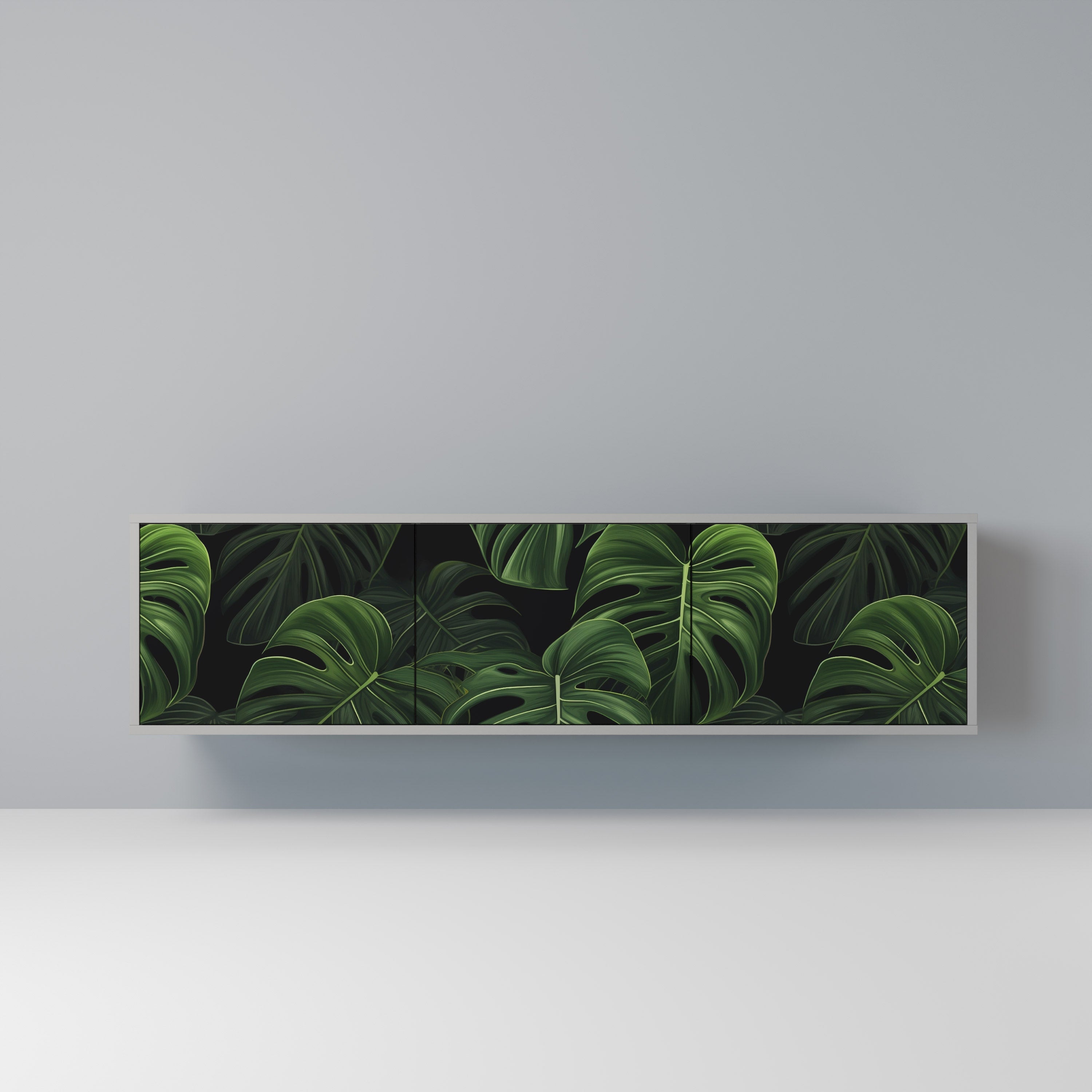 INFINITE MONSTERA Τρίθυρη βάση τηλεόρασης σε γκρι φινίρισμα