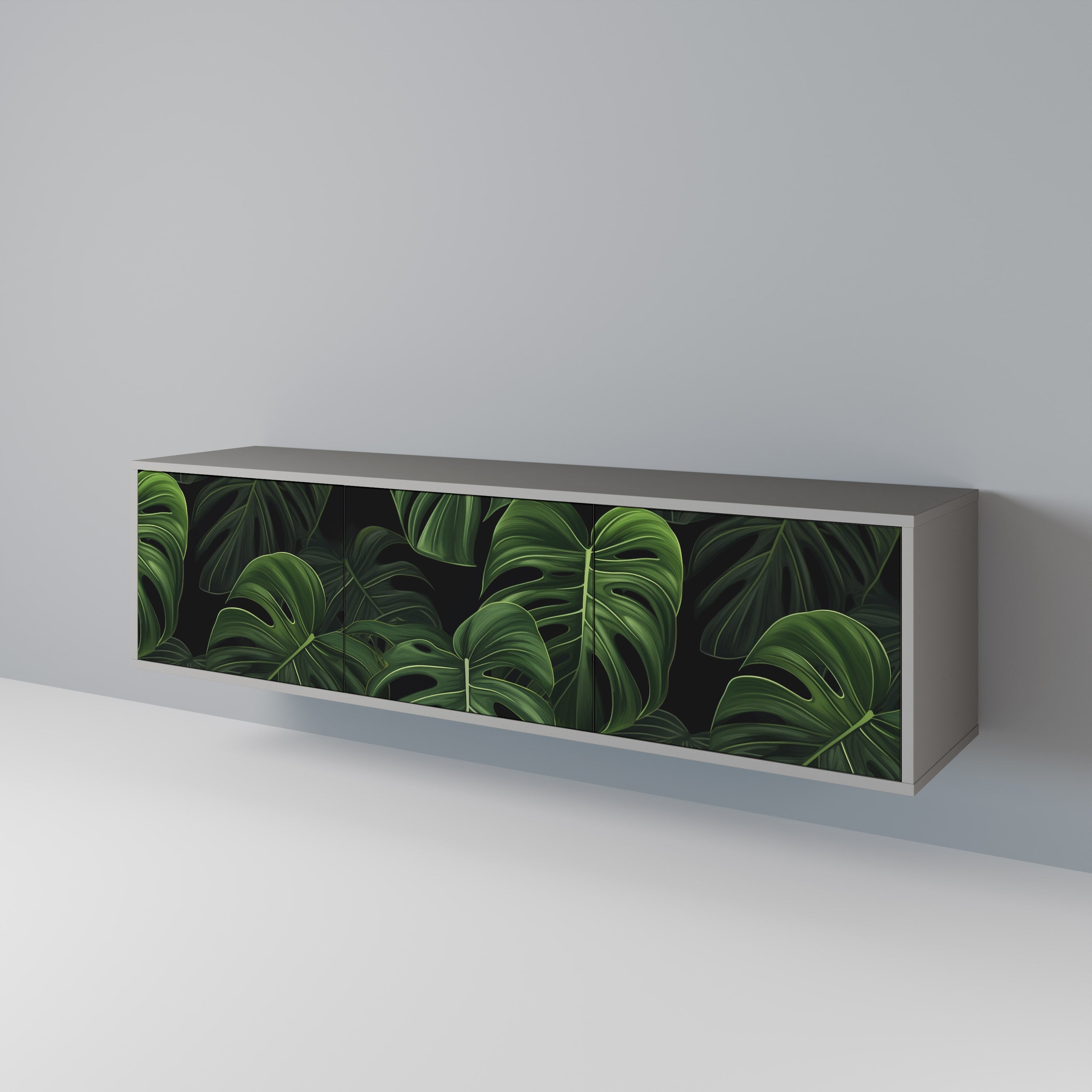 INFINITE MONSTERA Τρίθυρη βάση τηλεόρασης σε γκρι φινίρισμα