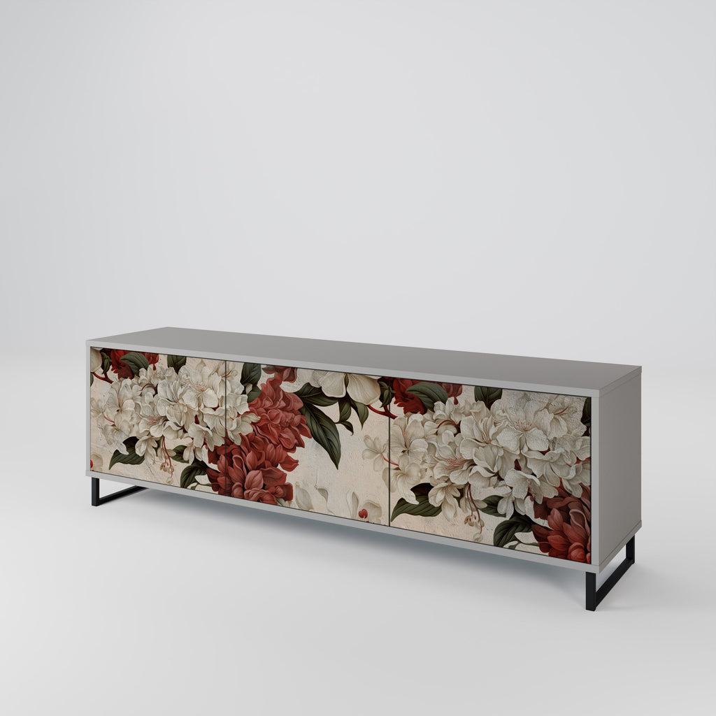 EPHEMERAL DAYS 3-Door TV Stand in Grey Finish