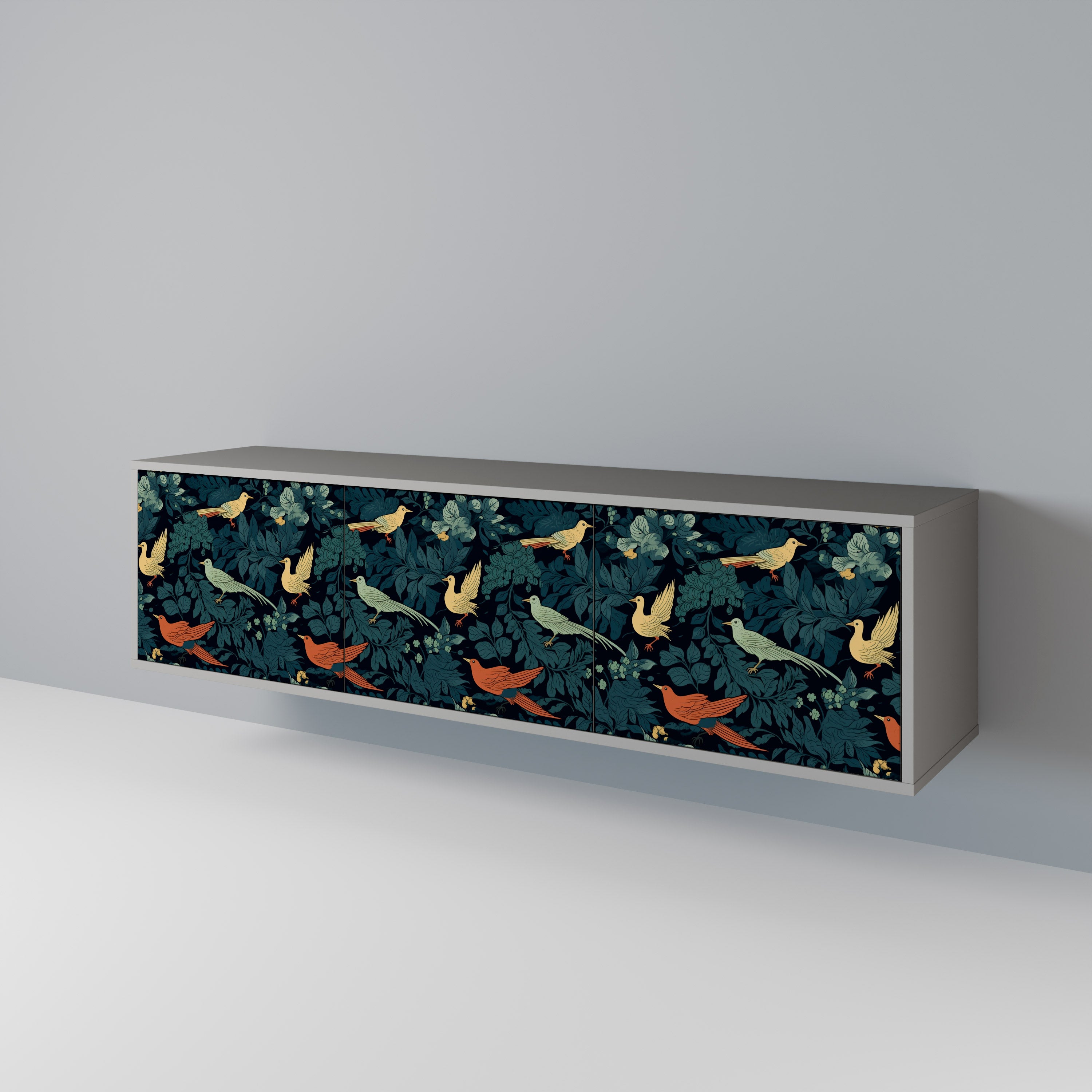 FOWL ORNAMENT 3-Door TV Cabinet