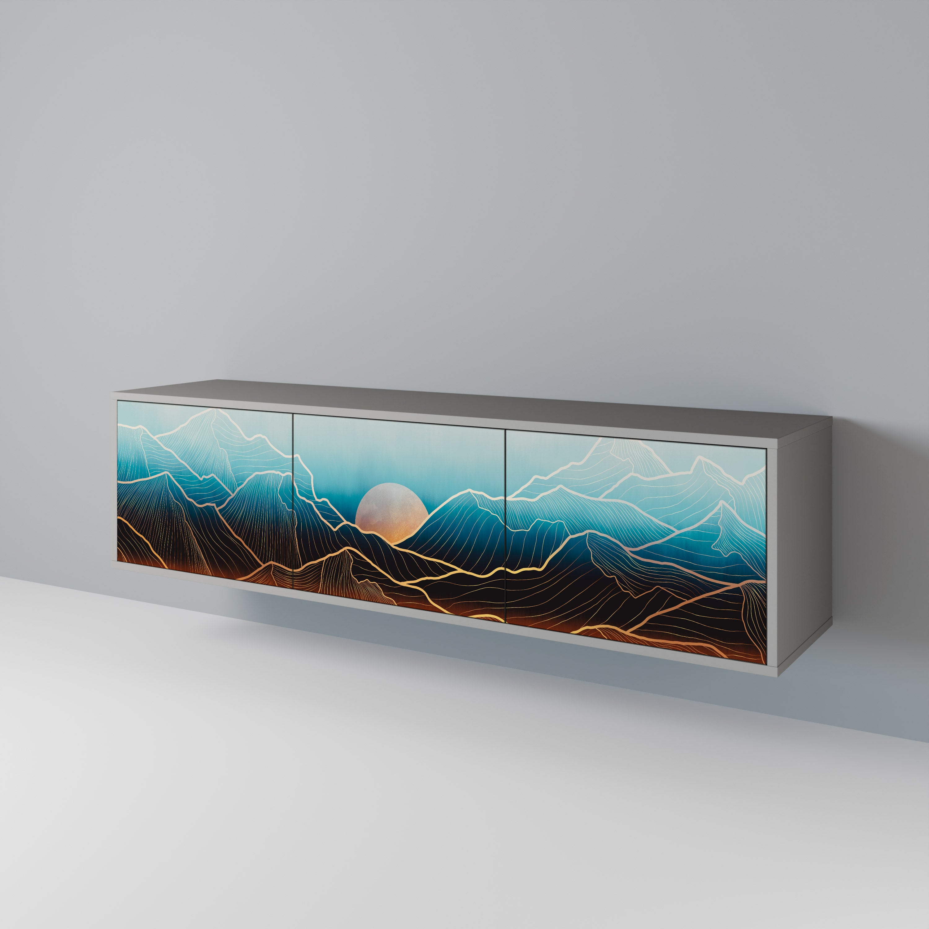 LUNAR SECRETS 3-Door TV Cabinet