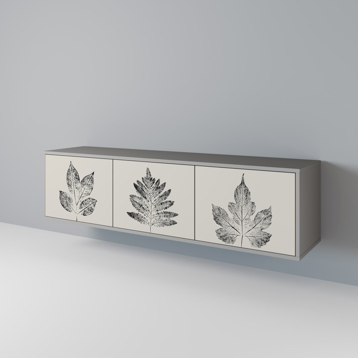 LEAFY STAMPS 3-Door TV Cabinet