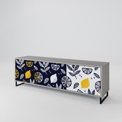CITRUS BLACK AND WHITE Έπιπλο τηλεόρασης 3-θυρών