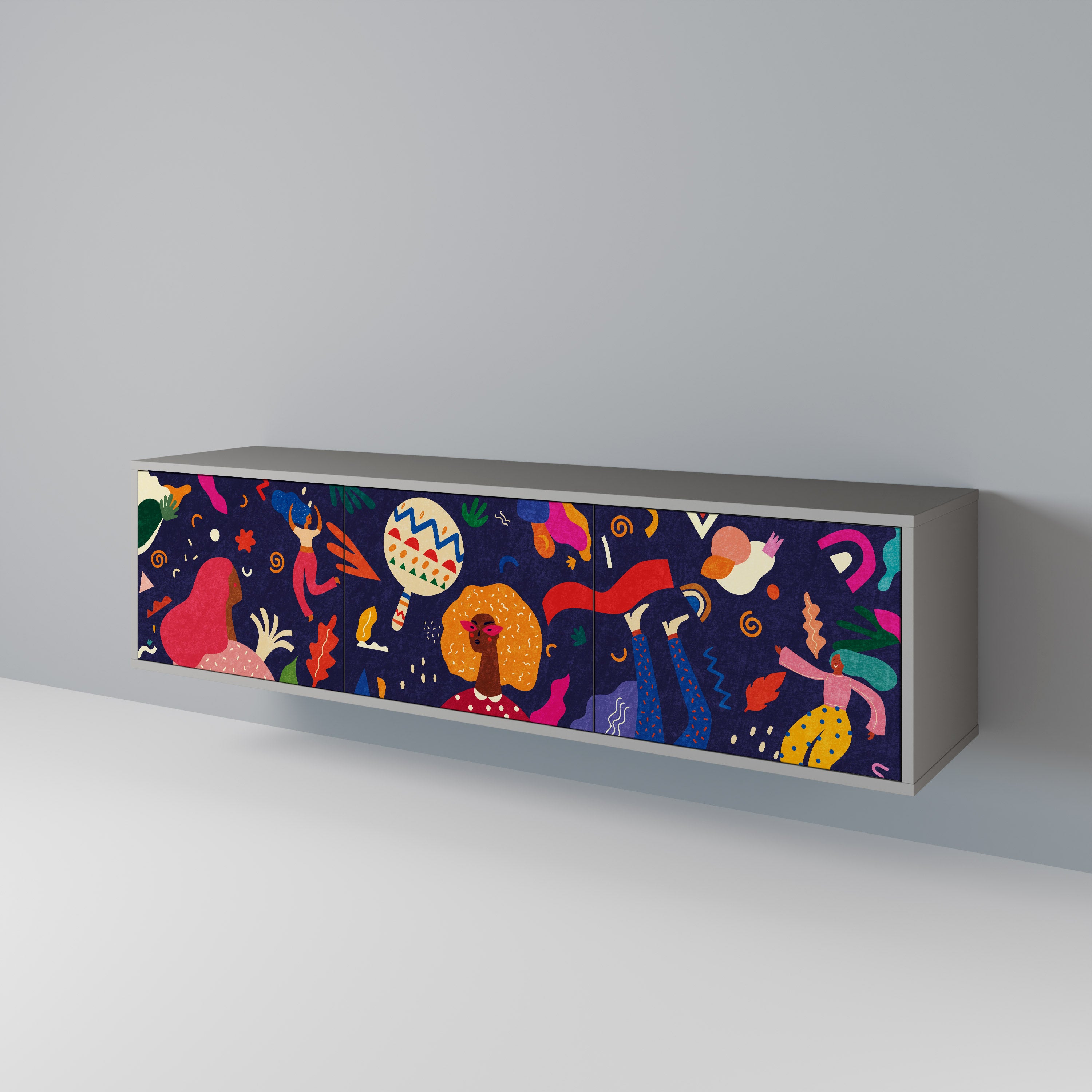 FESTIVE PLEASURES 3-Door TV Cabinet