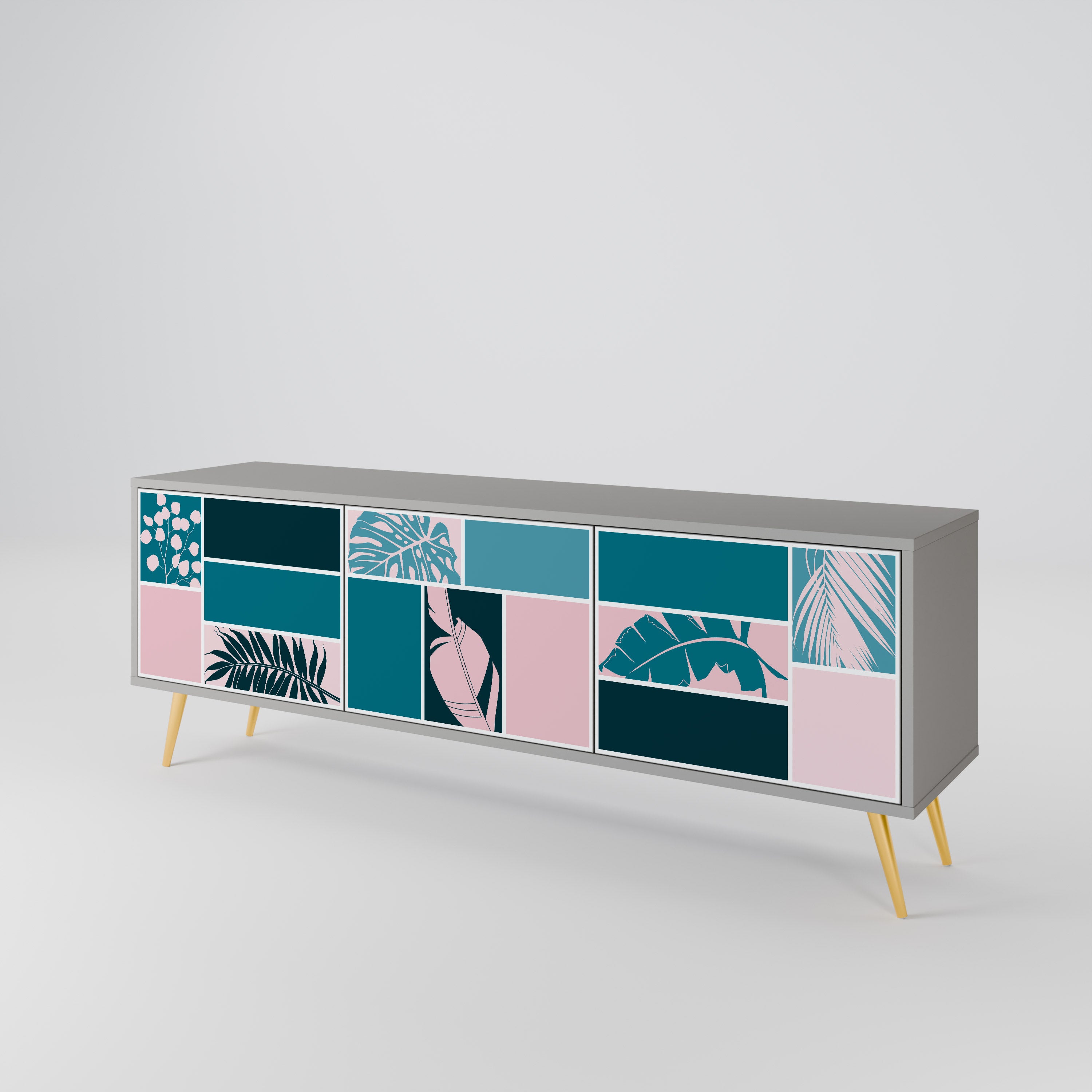 COMBINATION OF SHAPES 3-Door TV Cabinet