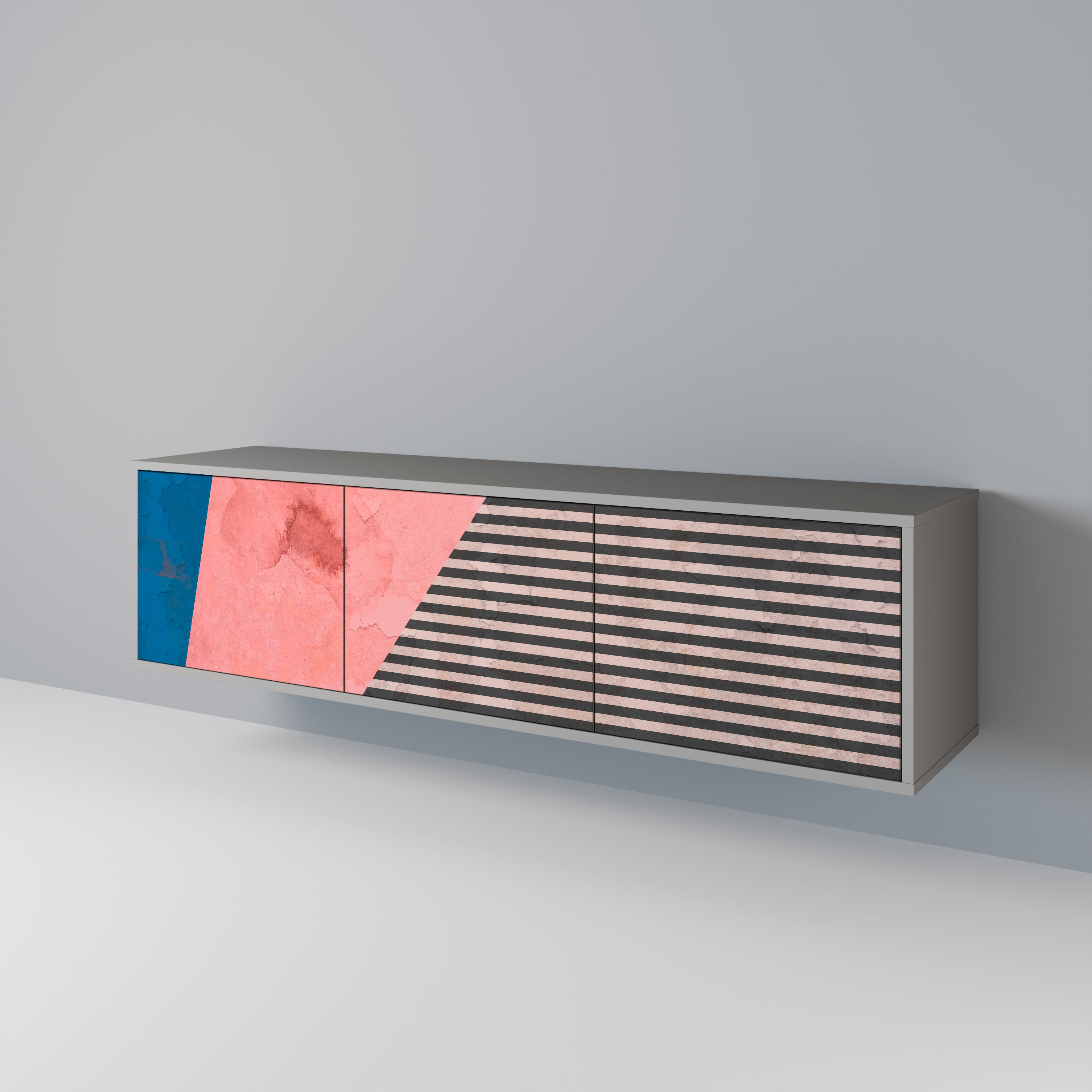 GLAMOROUS STRIPE Έπιπλο τηλεόρασης 3-θυρών