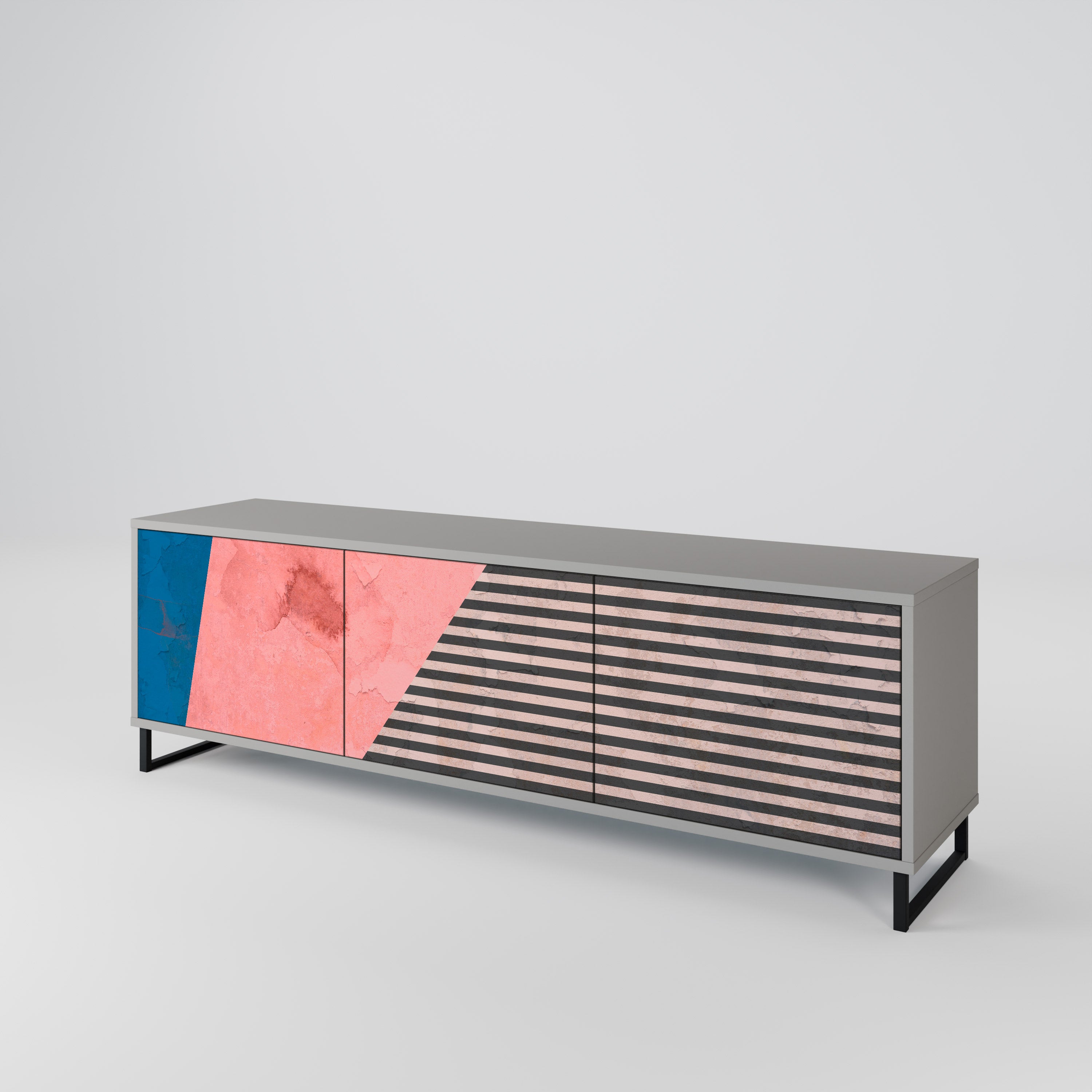 GLAMOROUS STRIPE Έπιπλο τηλεόρασης 3-θυρών