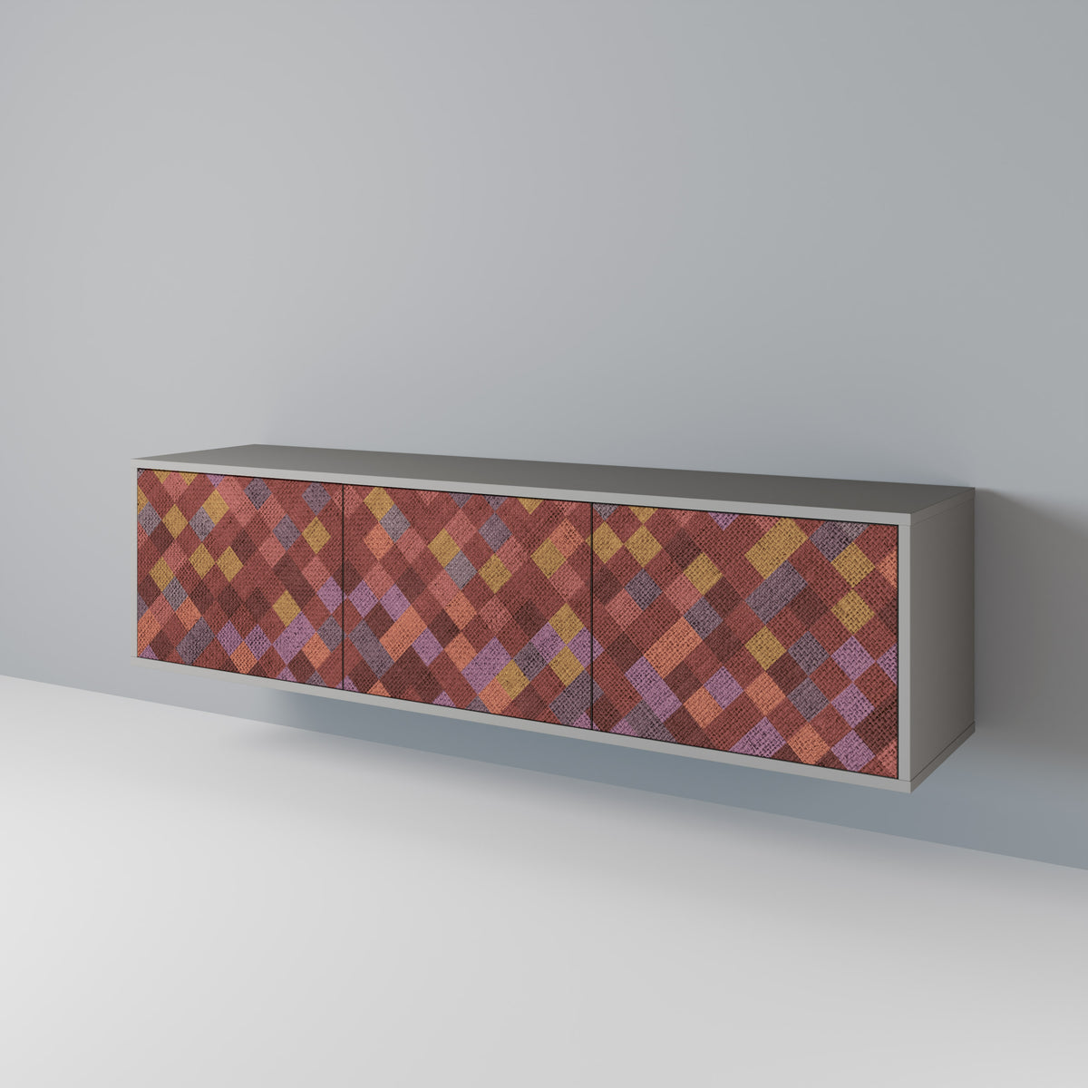 PAINTED SQUARES Έπιπλο τηλεόρασης 3-θυρών