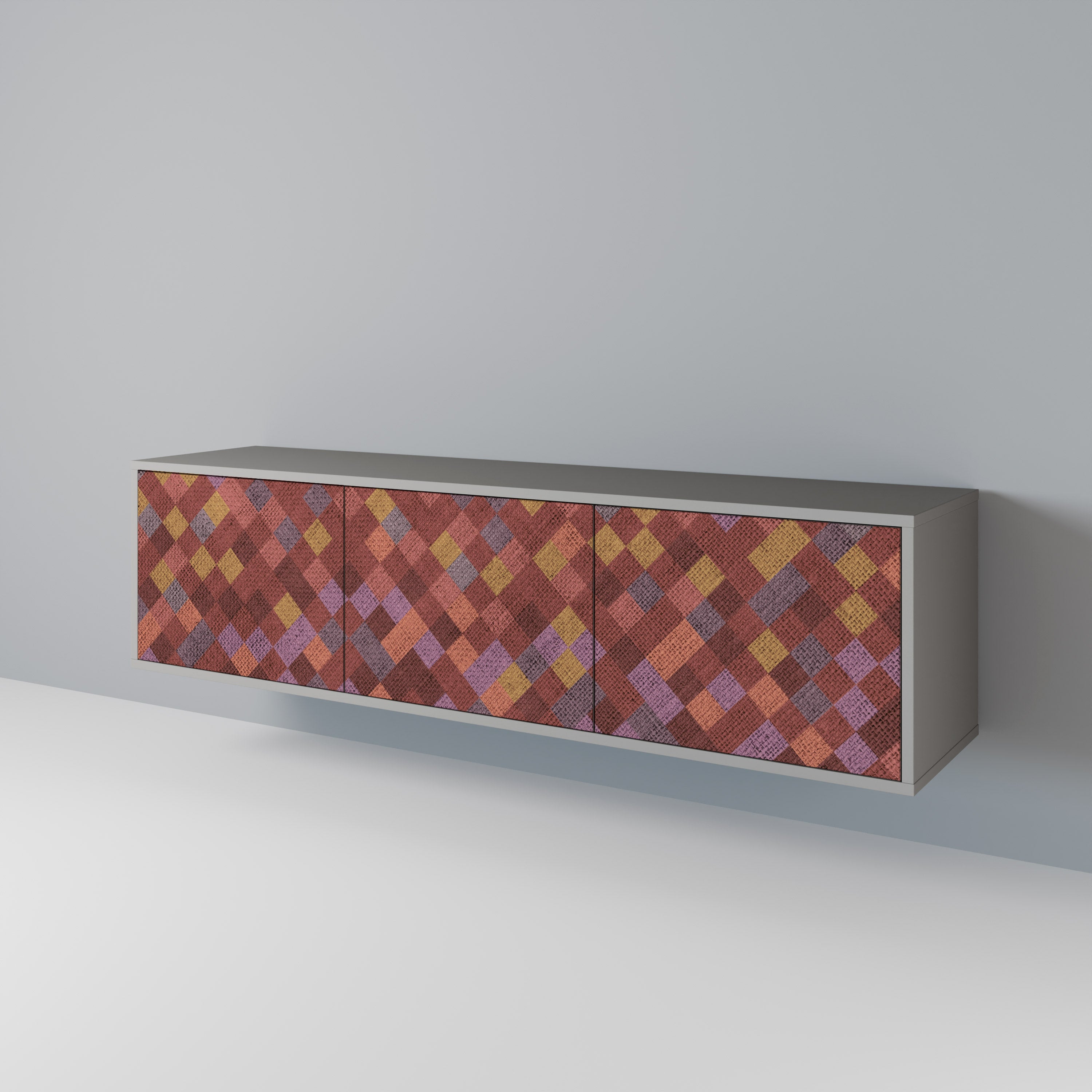 PAINTED SQUARES Έπιπλο τηλεόρασης 3-θυρών