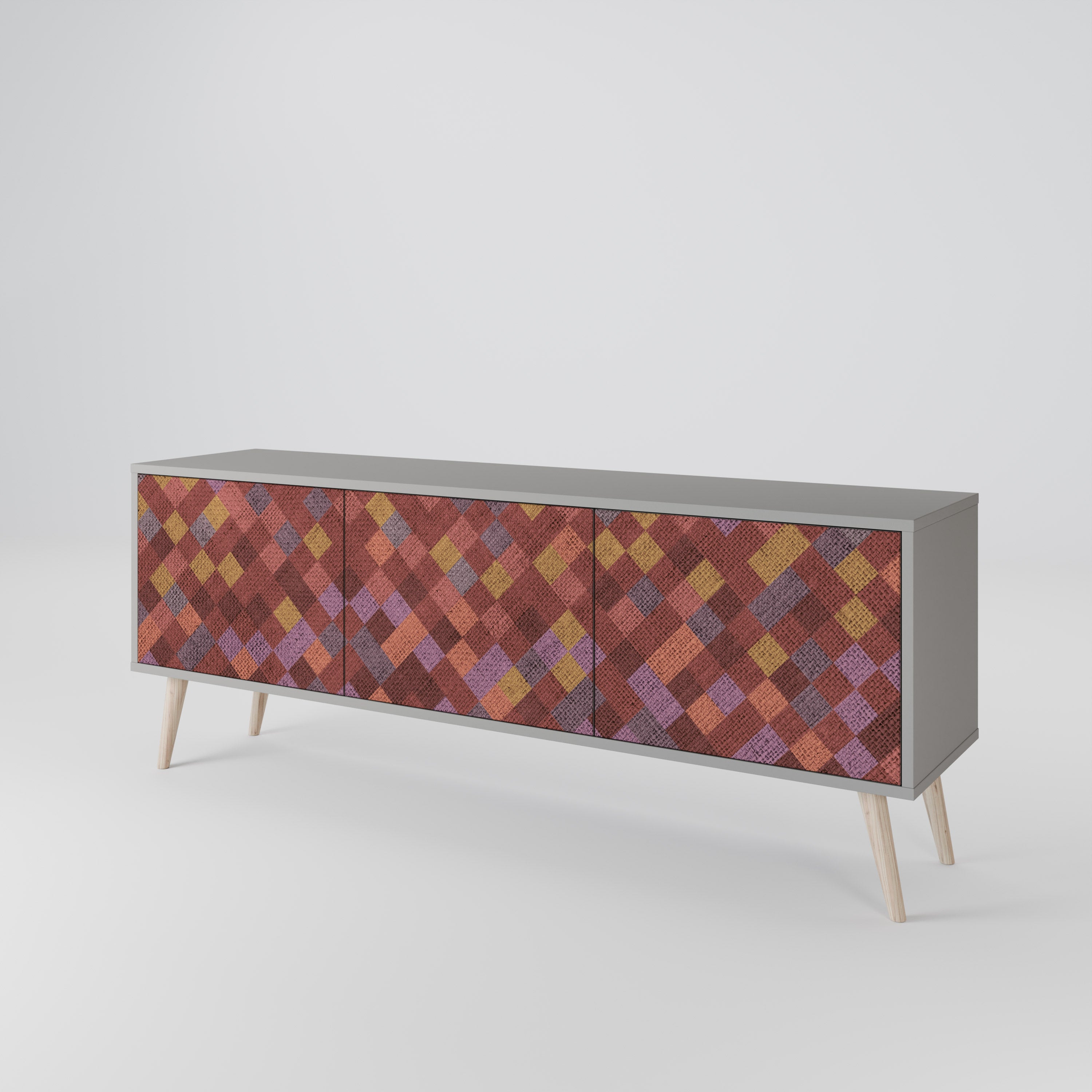 PAINTED SQUARES Έπιπλο τηλεόρασης 3-θυρών