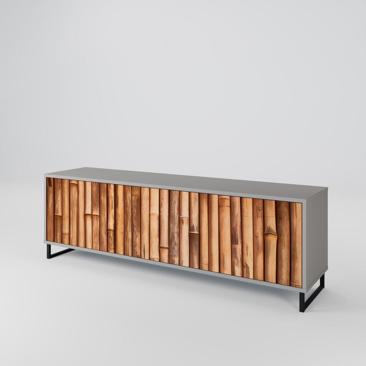NATURAL WOOD Έπιπλο τηλεόρασης 3-θυρών
