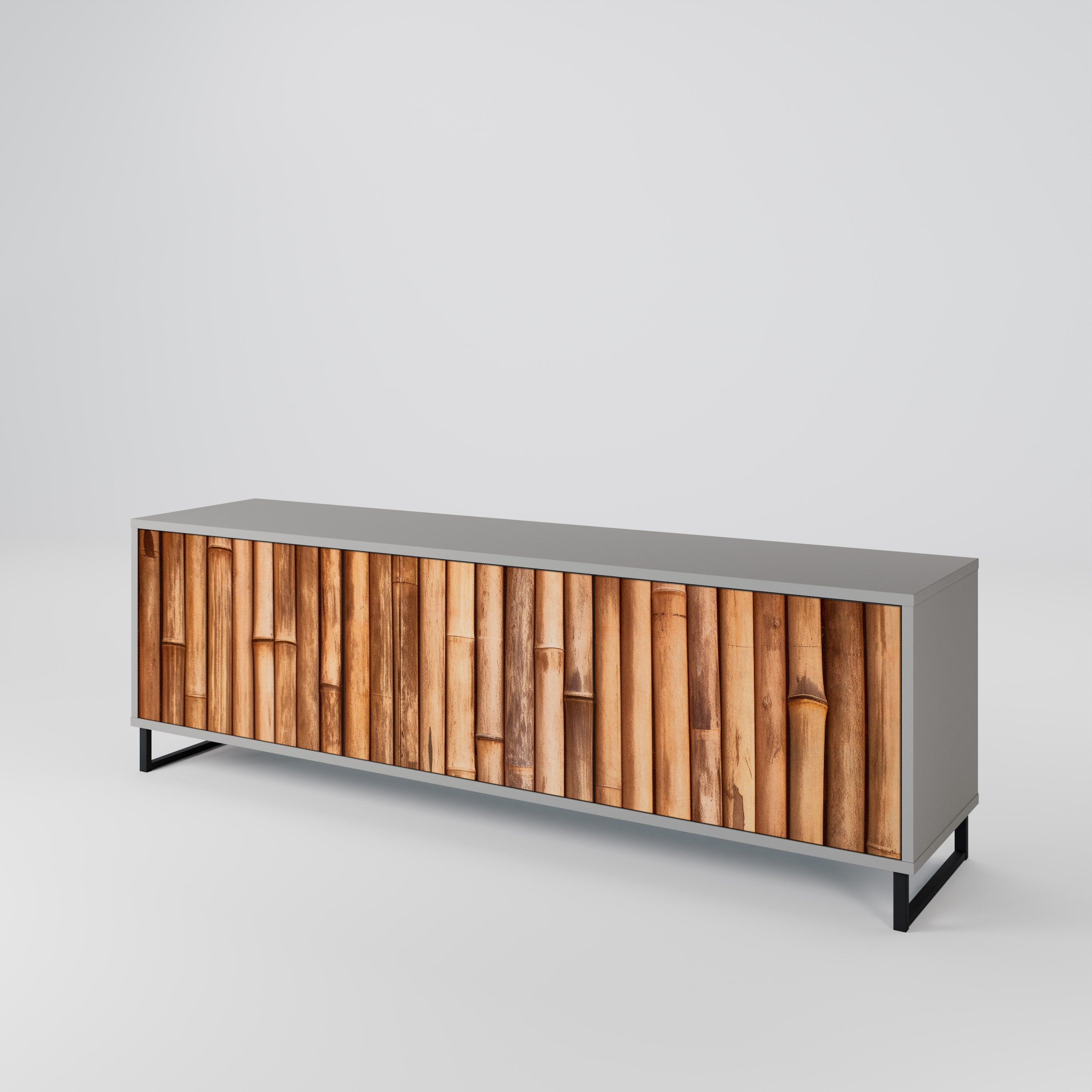 NATURAL WOOD Έπιπλο τηλεόρασης 3-θυρών