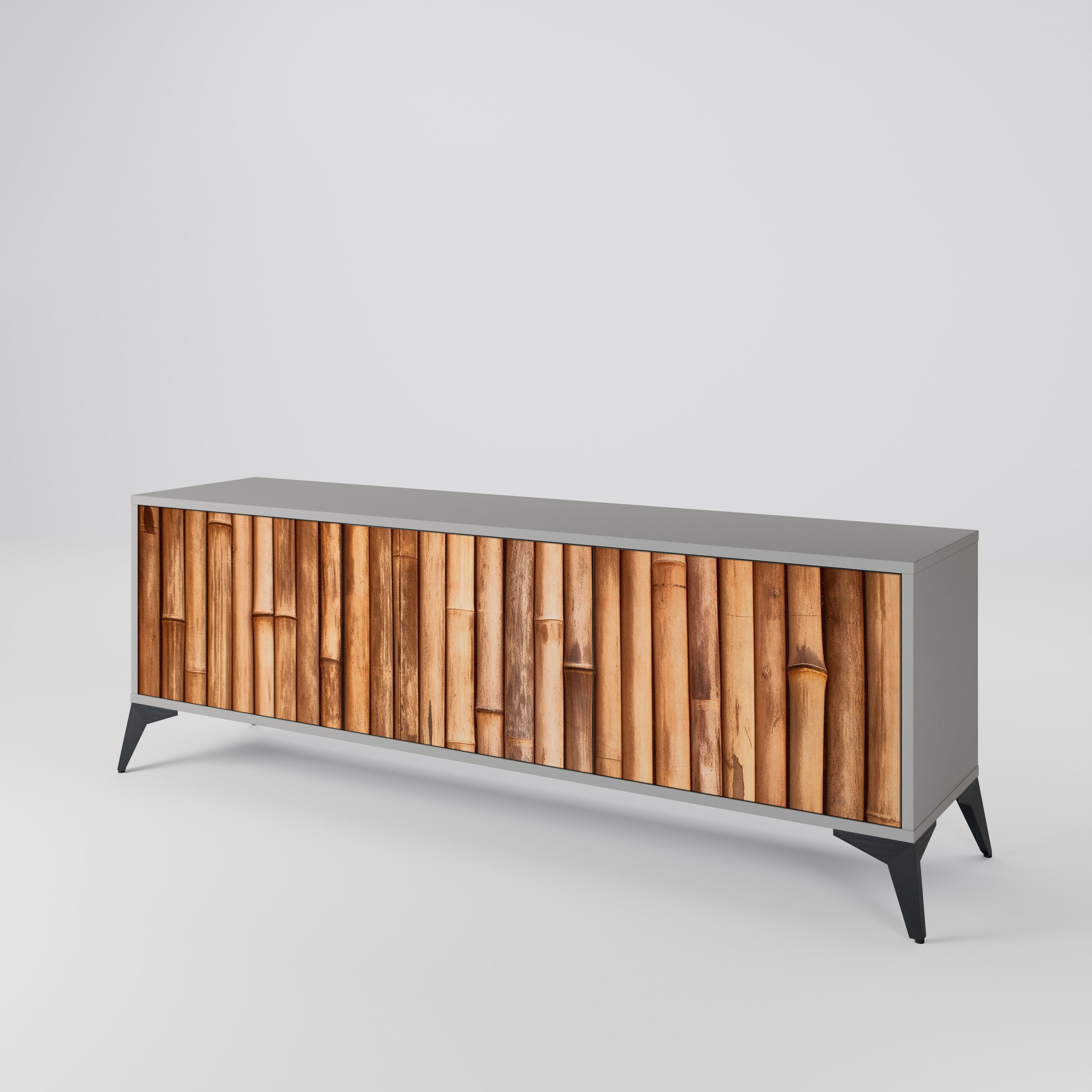 NATURAL WOOD Έπιπλο τηλεόρασης 3-θυρών
