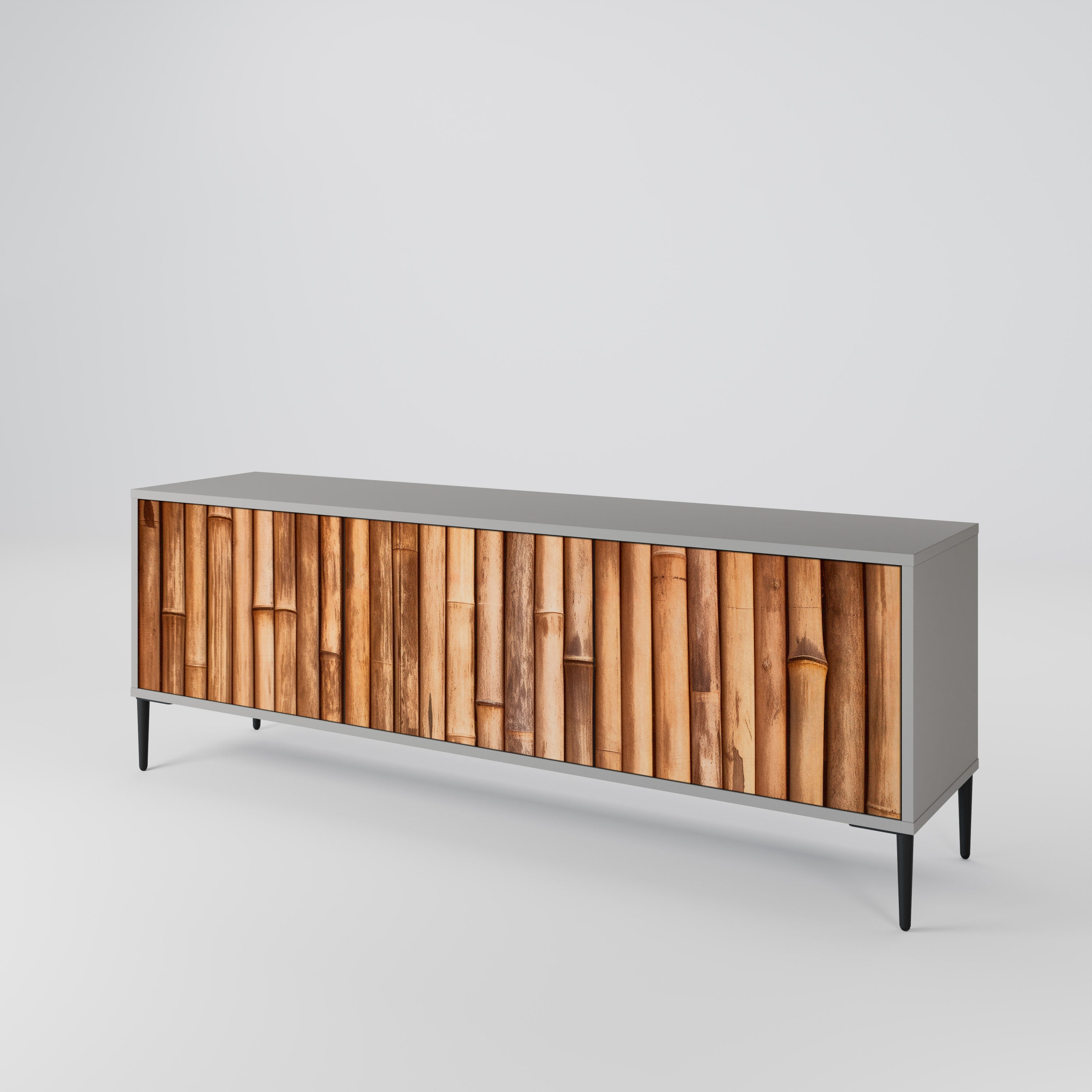 NATURAL WOOD Έπιπλο τηλεόρασης 3-θυρών