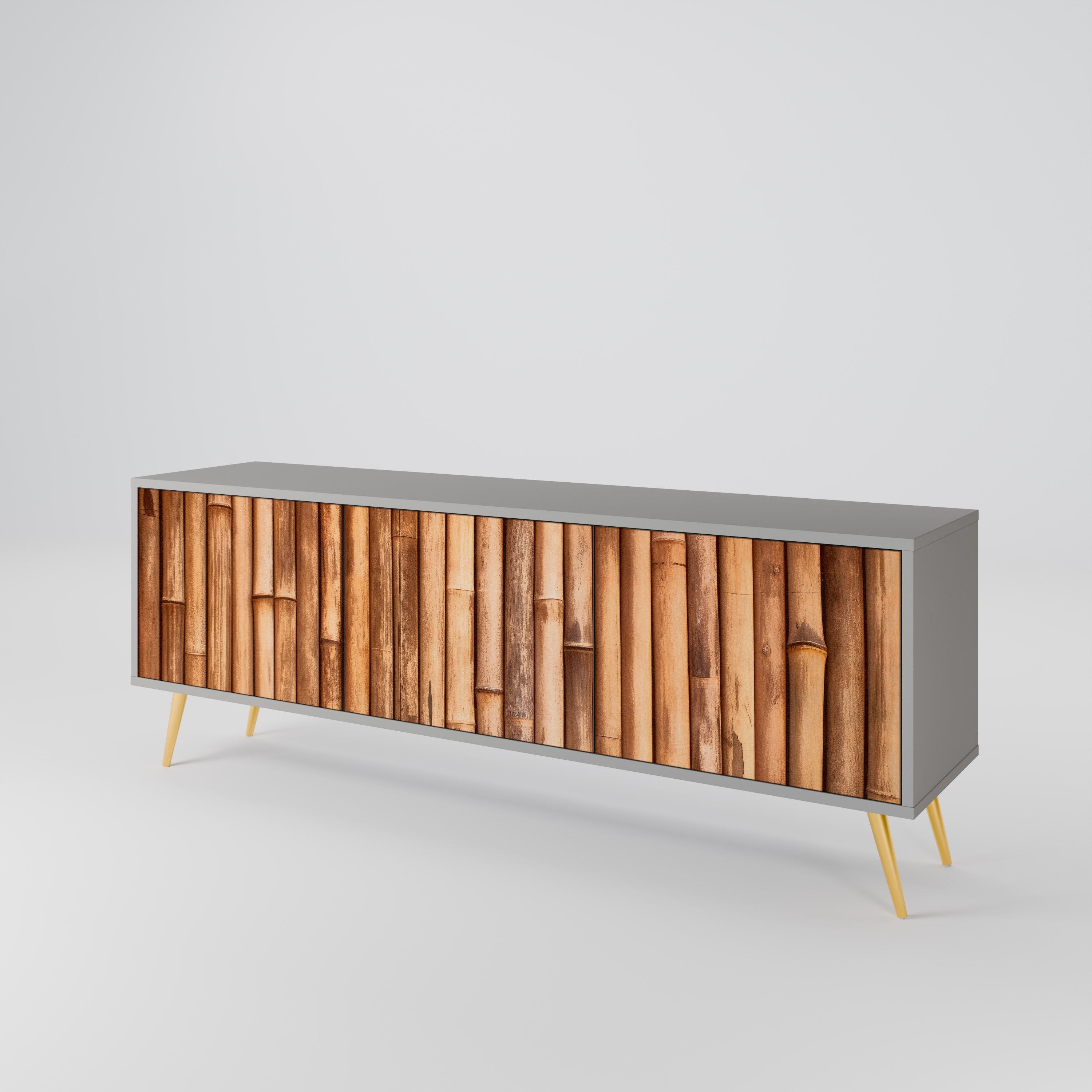NATURAL WOOD Έπιπλο τηλεόρασης 3-θυρών