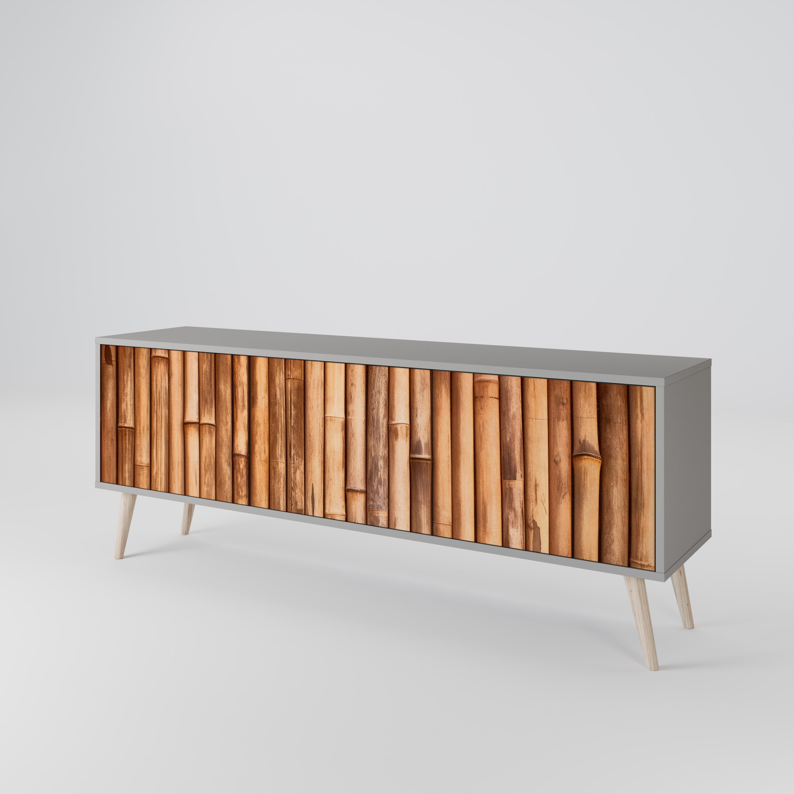 NATURAL WOOD Έπιπλο τηλεόρασης 3-θυρών