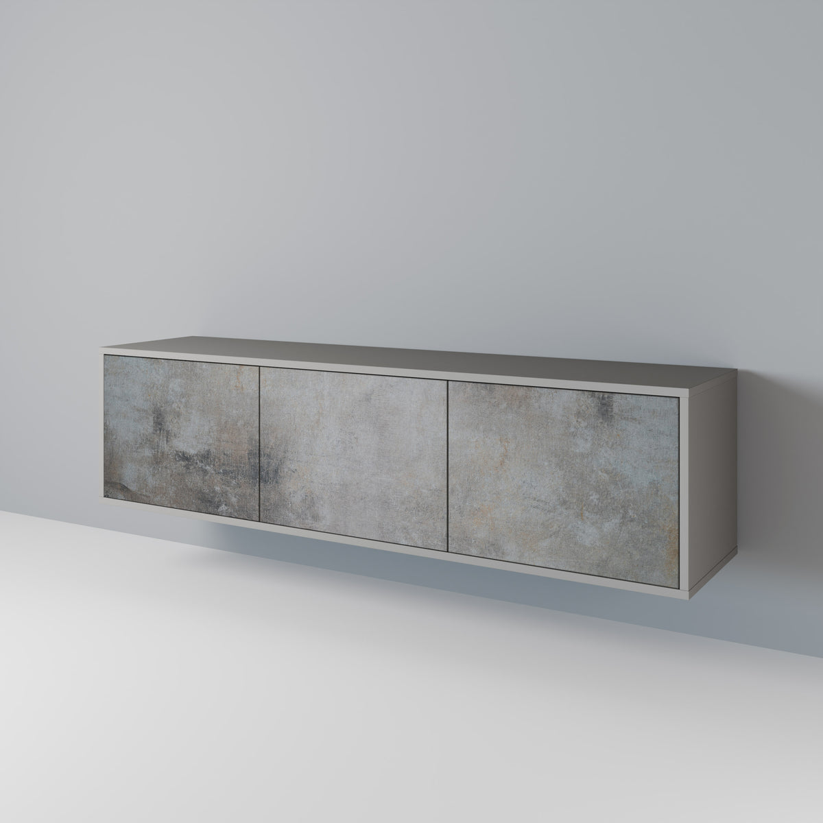 CONCRETE WALL Έπιπλο τηλεόρασης 3-θυρών
