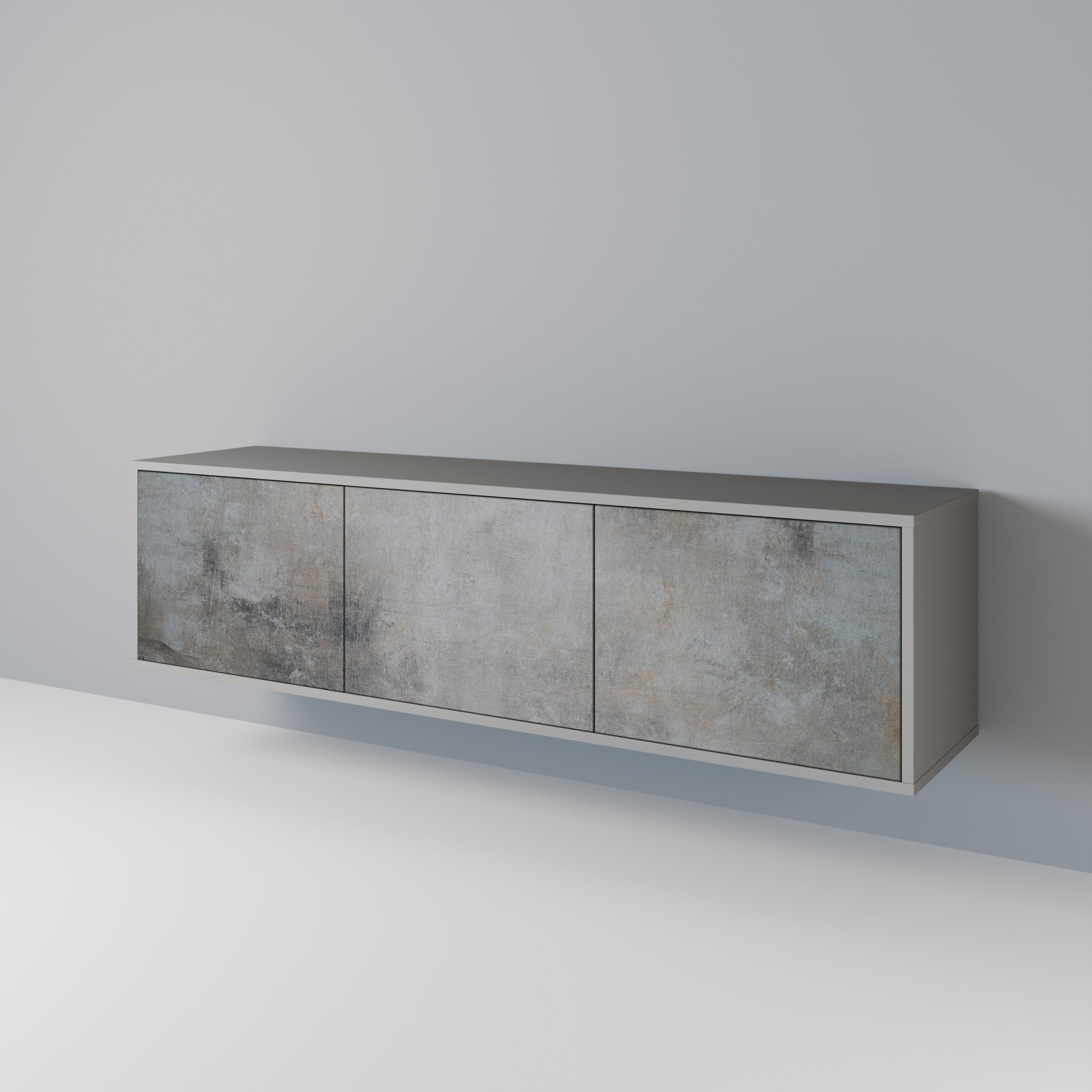 CONCRETE WALL Έπιπλο τηλεόρασης 3-θυρών