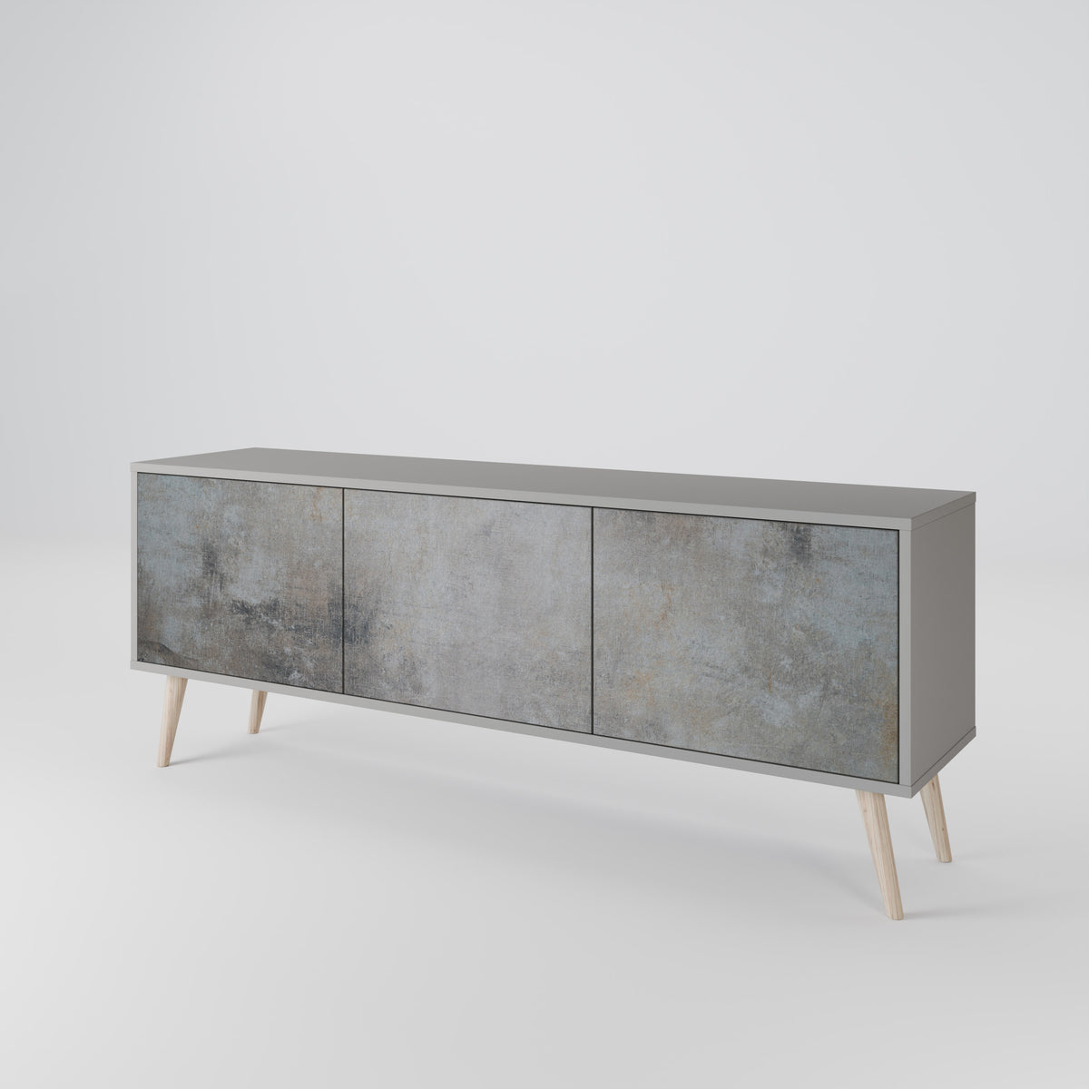 CONCRETE WALL Έπιπλο τηλεόρασης 3-θυρών