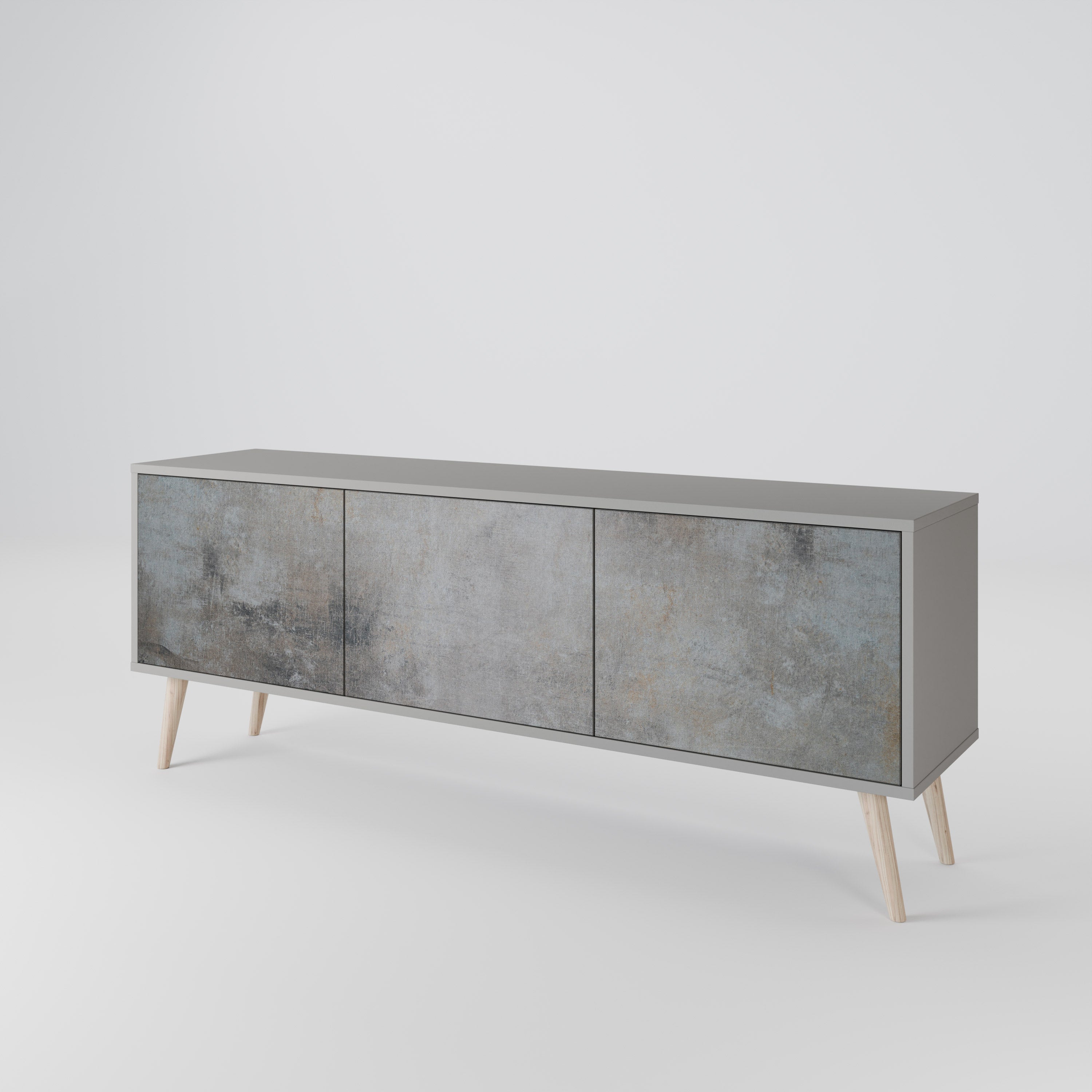 CONCRETE WALL Έπιπλο τηλεόρασης 3-θυρών
