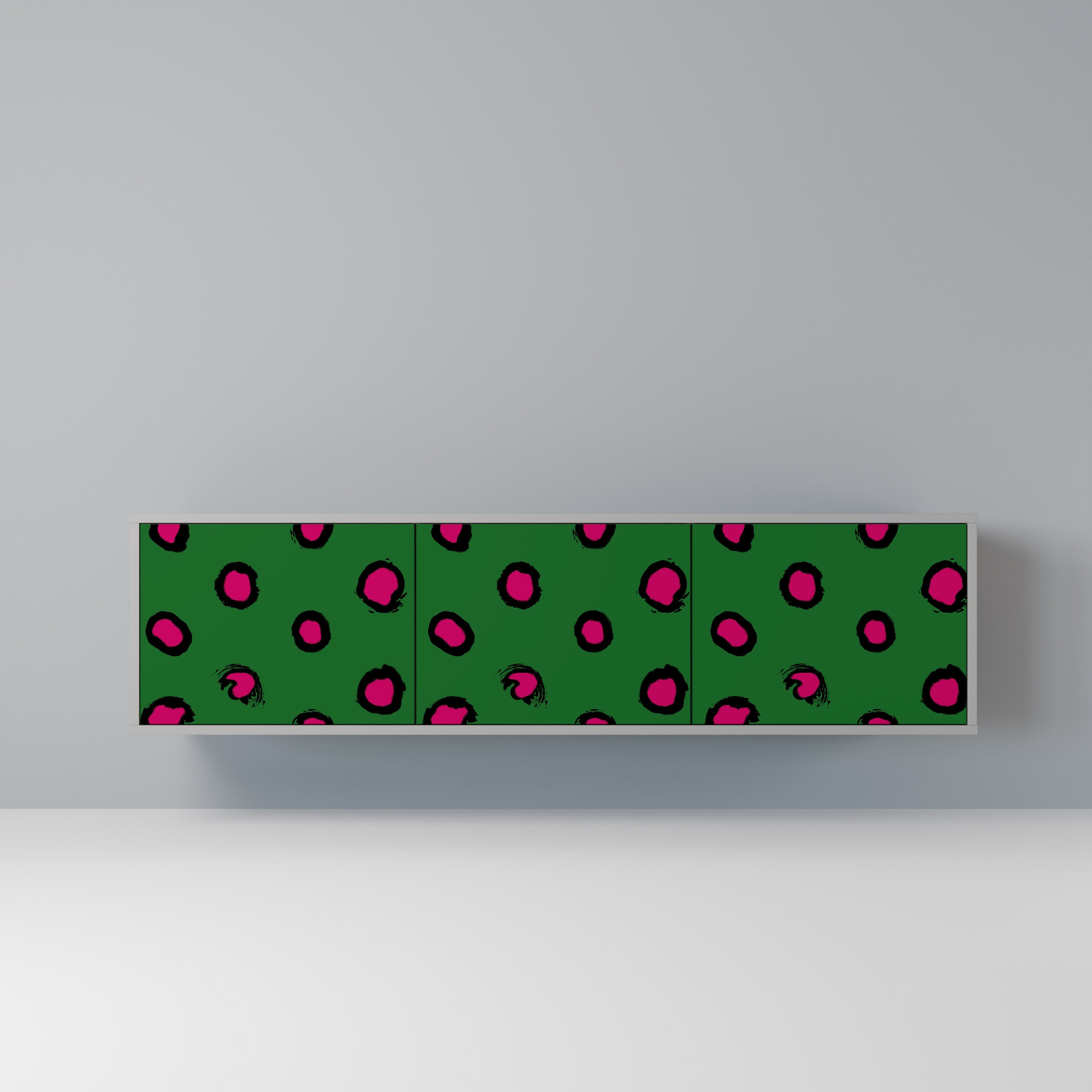 Βάση τηλεόρασης FUNKY SPOTS με 3 πόρτες σε γκρι φινίρισμα