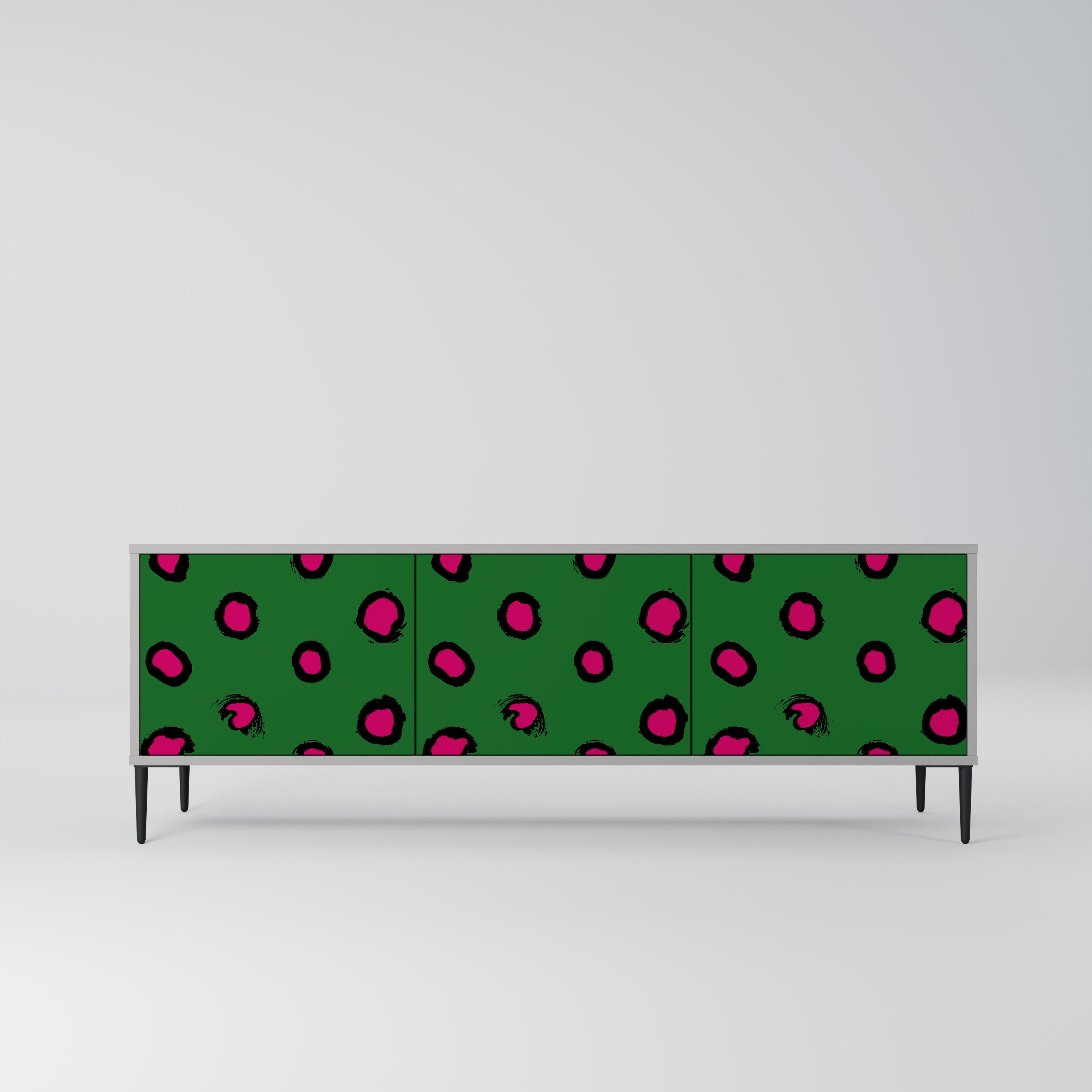 Βάση τηλεόρασης FUNKY SPOTS με 3 πόρτες σε γκρι φινίρισμα
