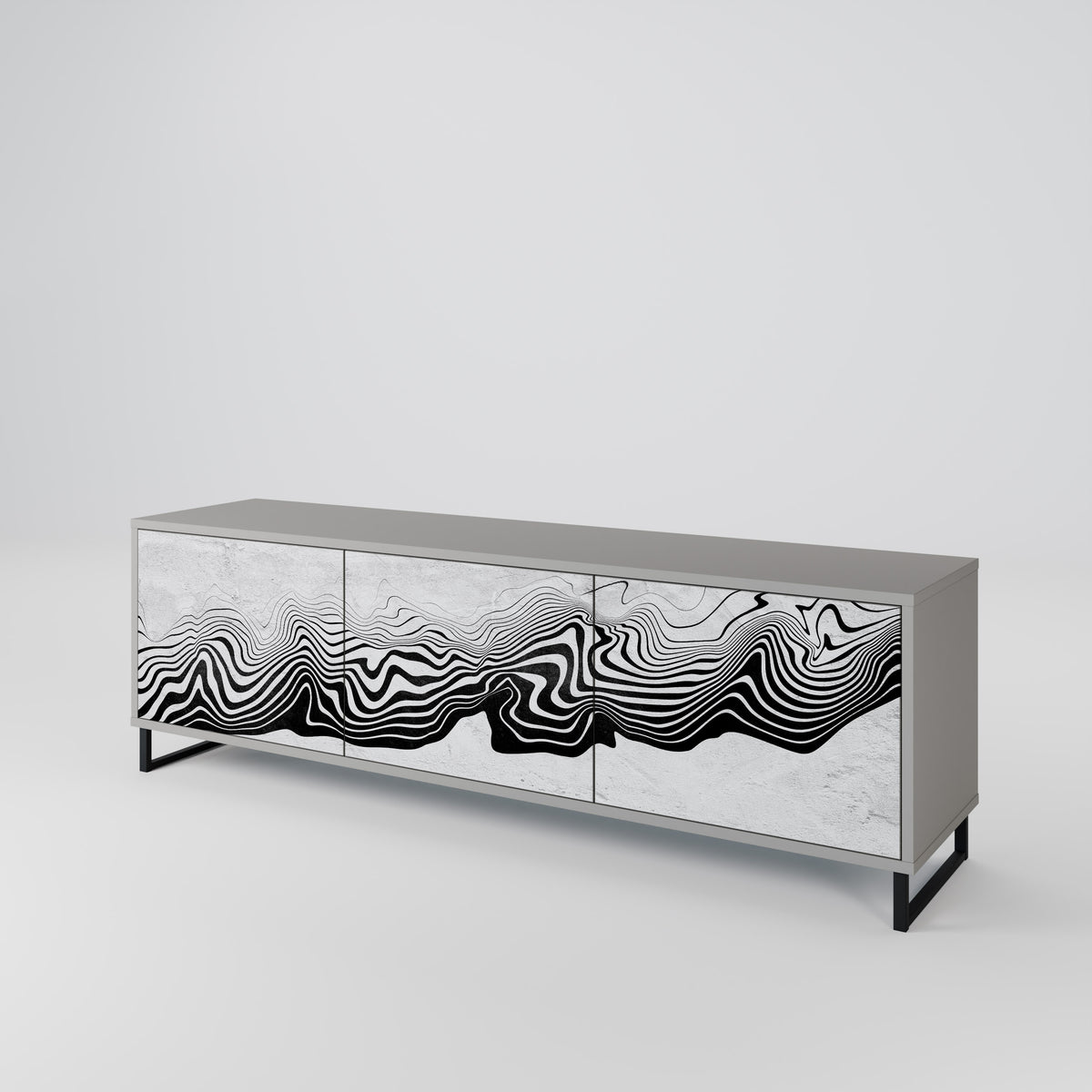 MONOCHROME MIRAGE Έπιπλο τηλεόρασης 3-θυρών
