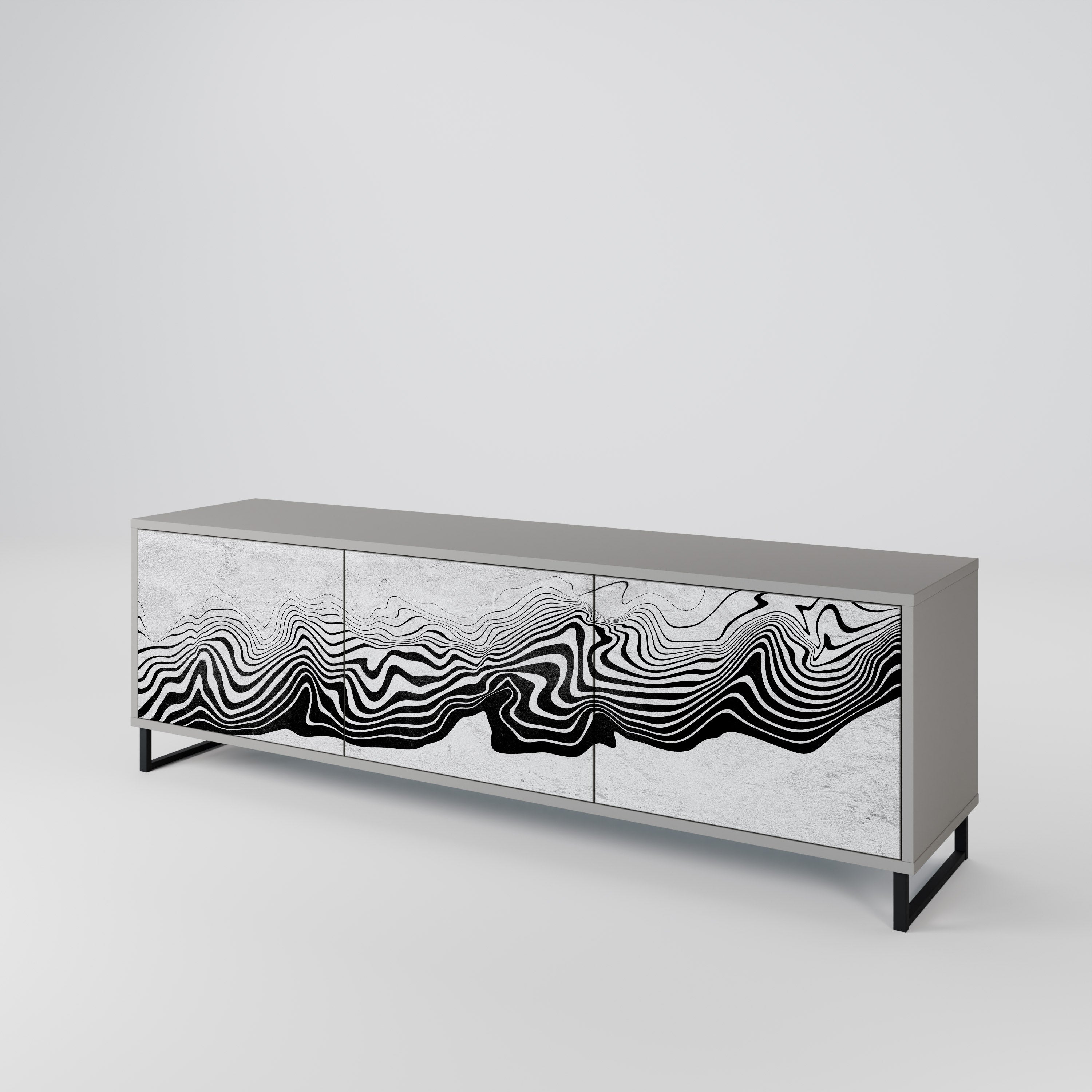MONOCHROME MIRAGE Έπιπλο τηλεόρασης 3-θυρών