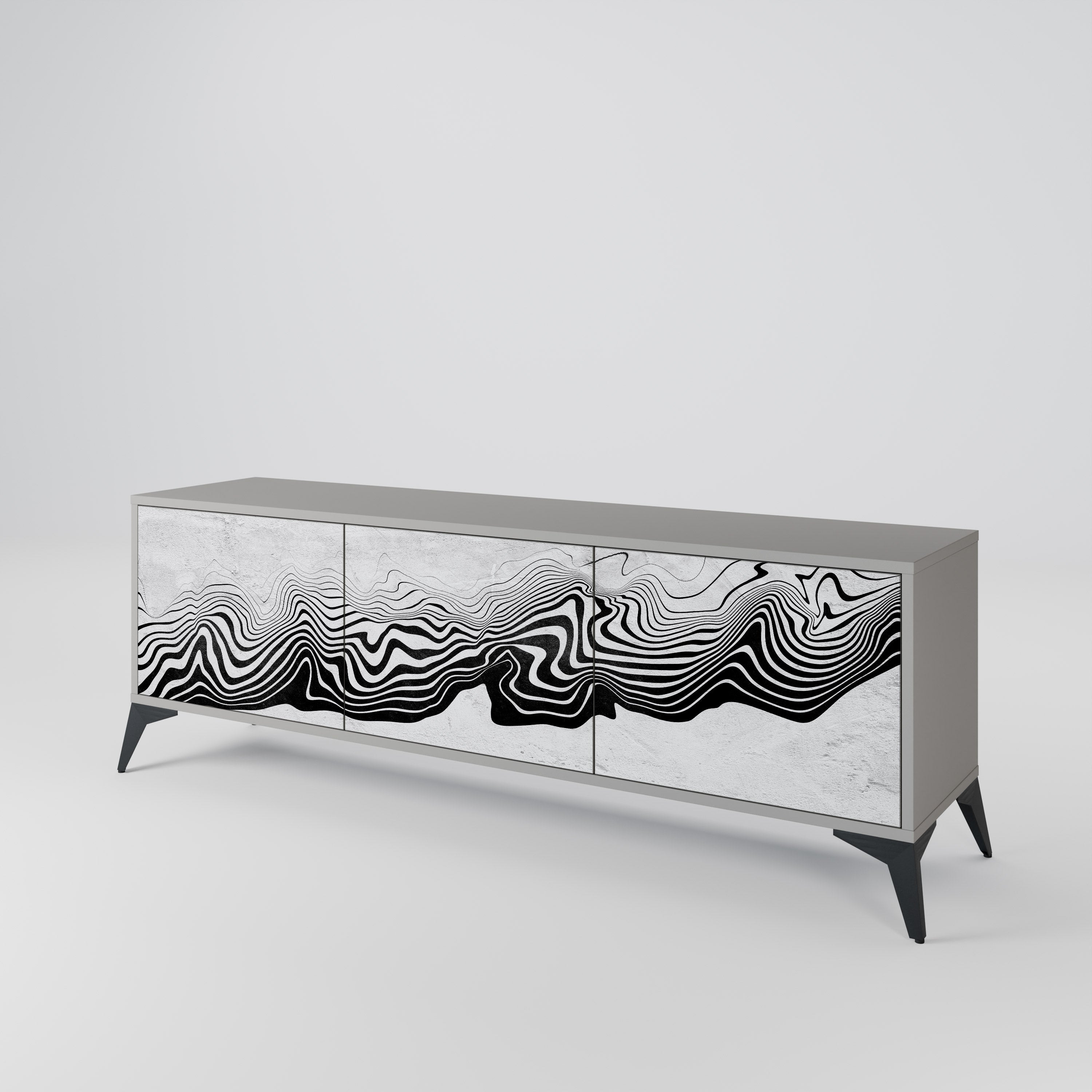 MONOCHROME MIRAGE Έπιπλο τηλεόρασης 3-θυρών