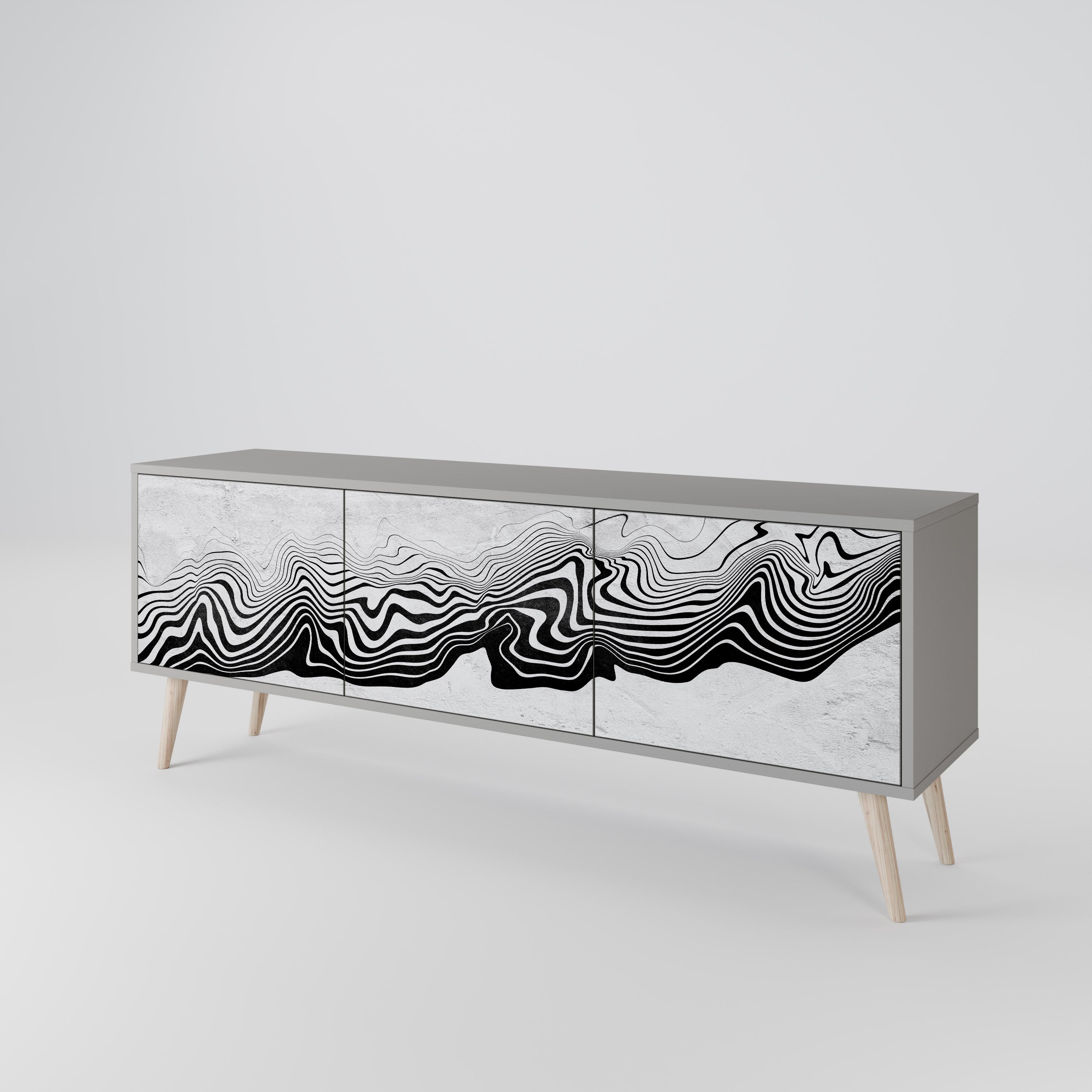 MONOCHROME MIRAGE Έπιπλο τηλεόρασης 3-θυρών