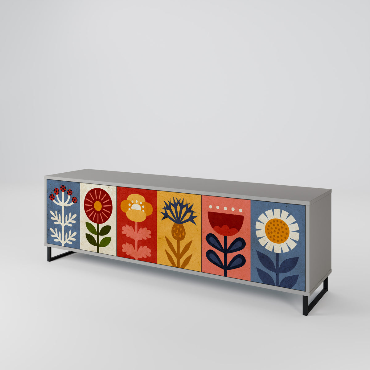 SCANDIC FLOWERET Έπιπλο τηλεόρασης 3-θυρών