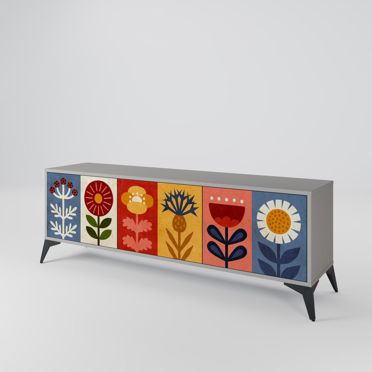 SCANDIC FLOWERET Έπιπλο τηλεόρασης 3-θυρών