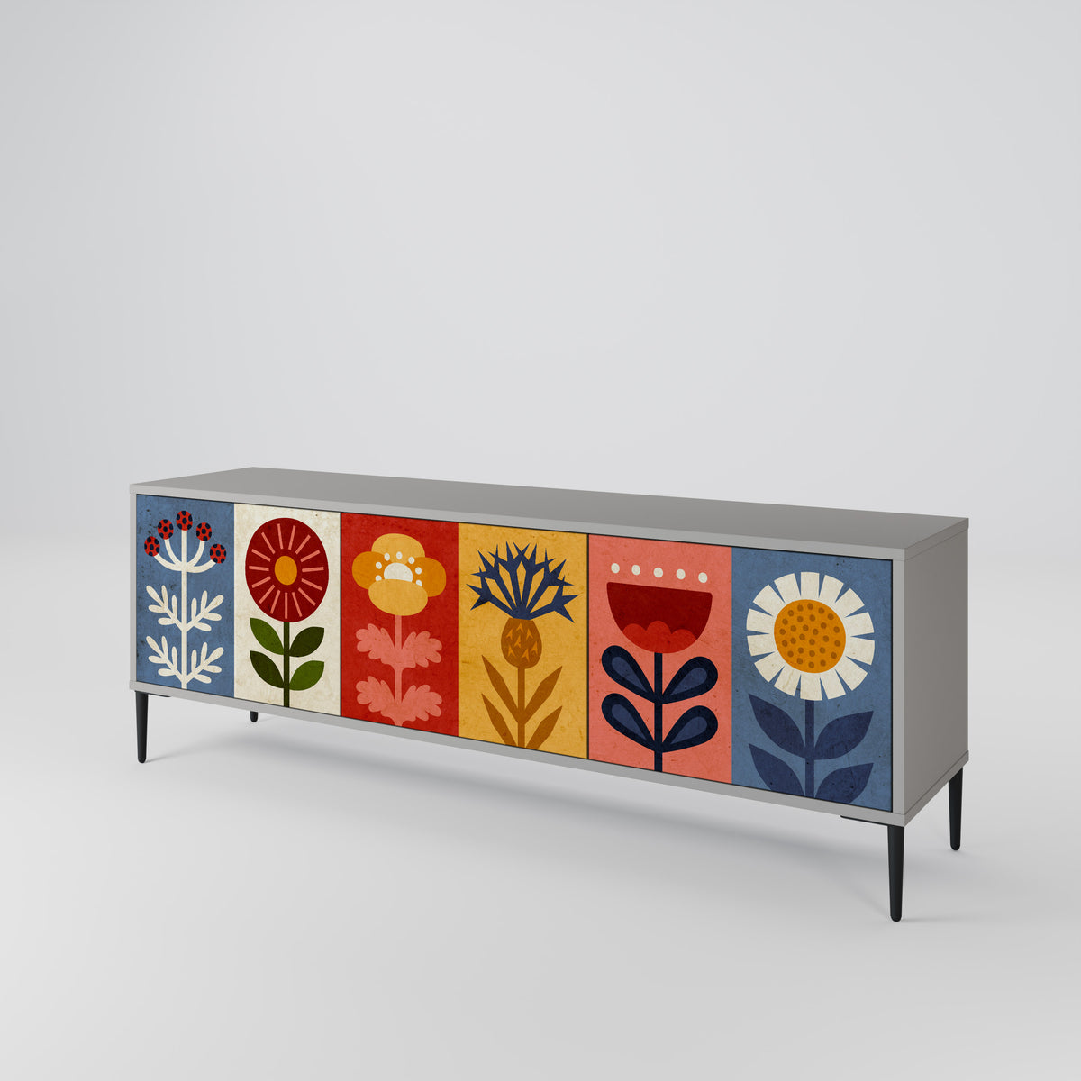 SCANDIC FLOWERET Έπιπλο τηλεόρασης 3-θυρών