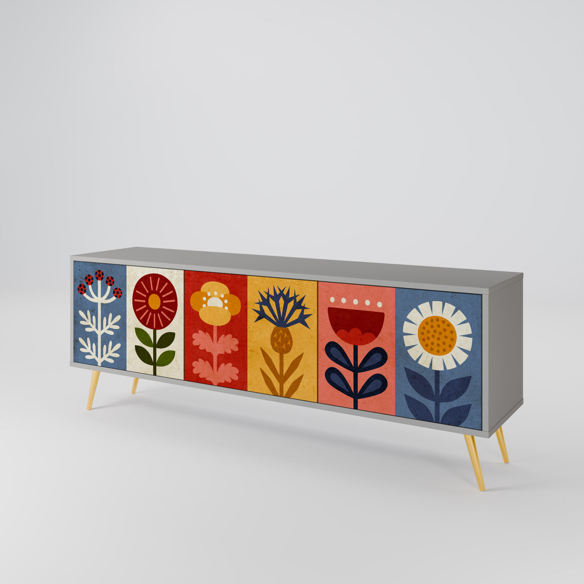 SCANDIC FLOWERET Έπιπλο τηλεόρασης 3-θυρών