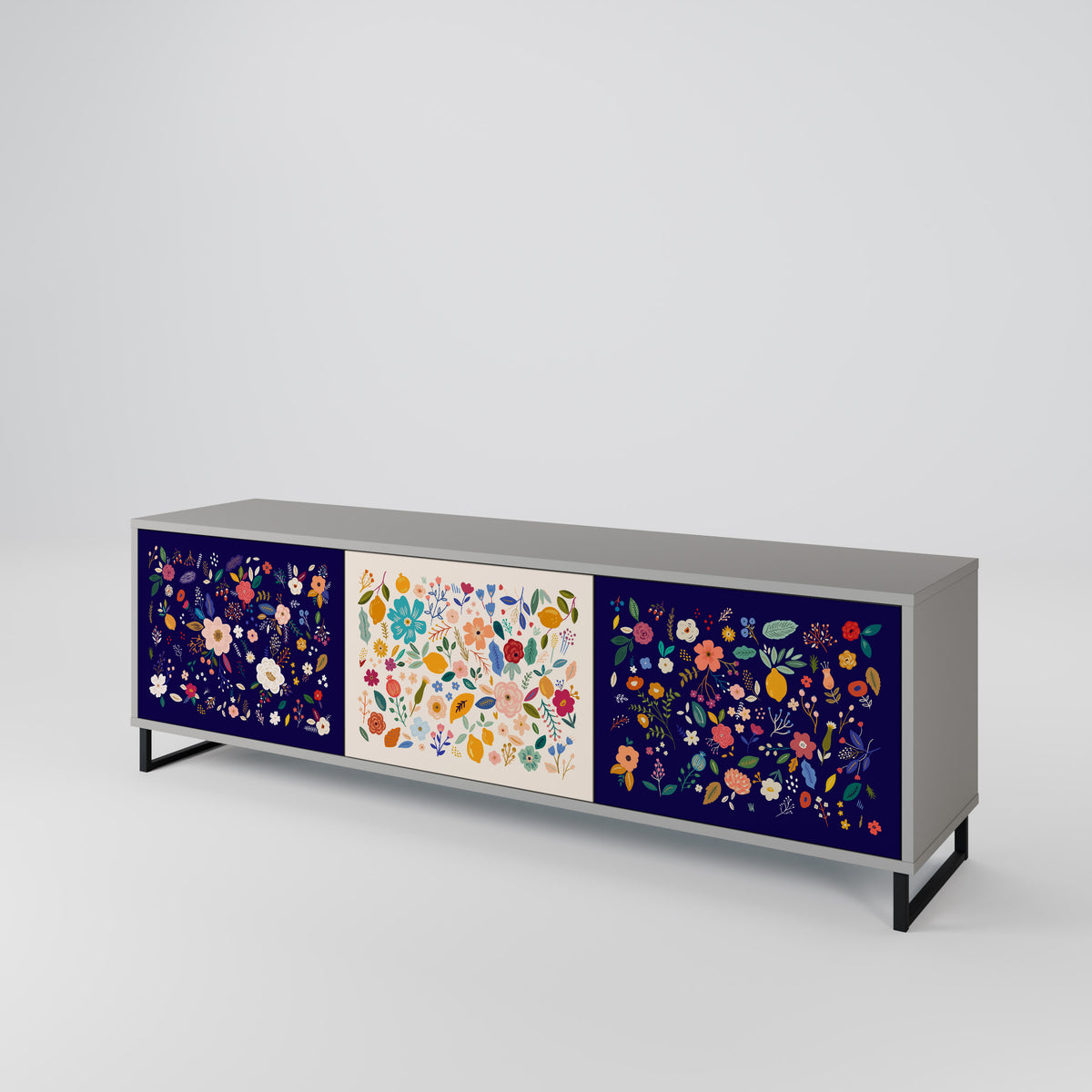 FLORAL COMBINATION Έπιπλο τηλεόρασης 3-θυρών