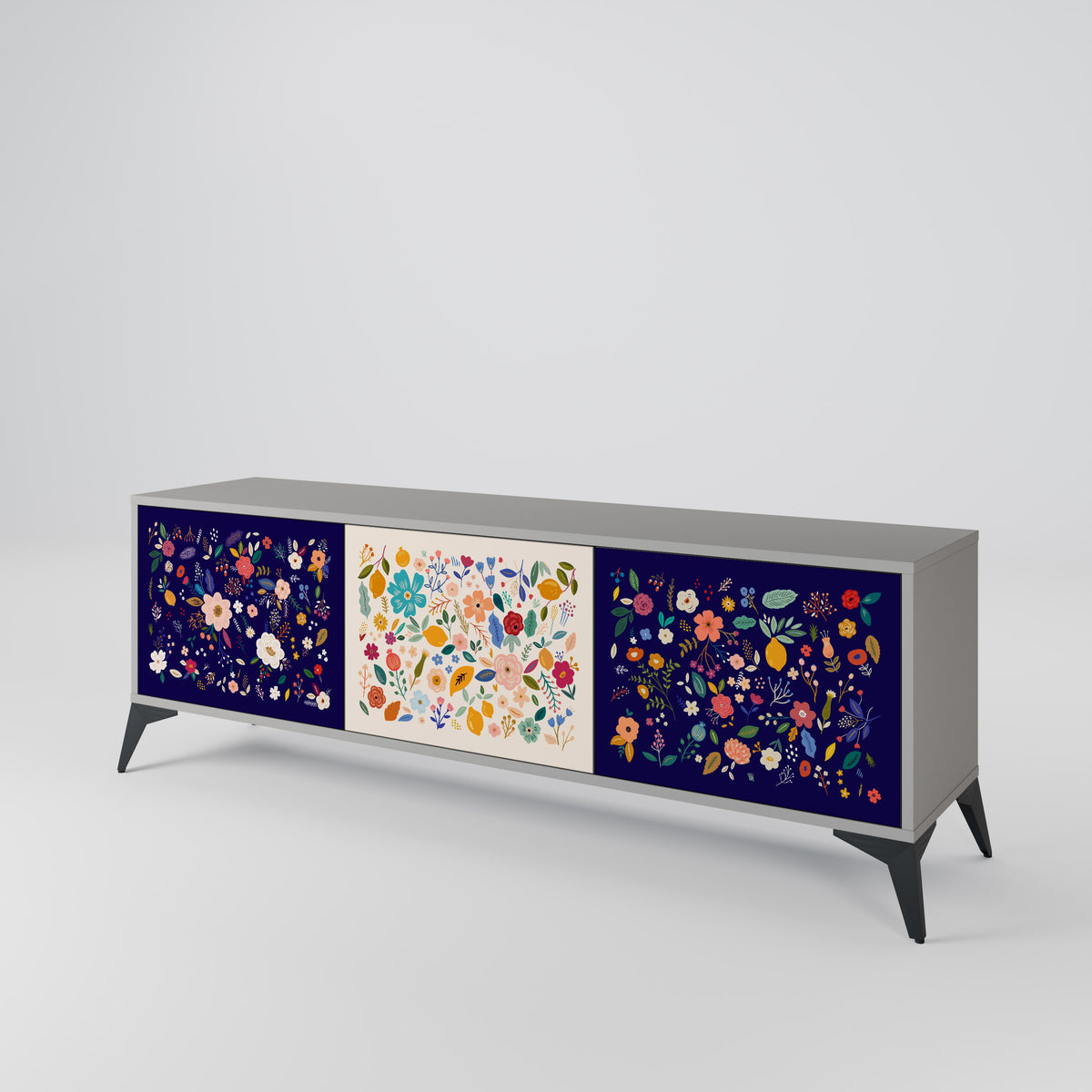 FLORAL COMBINATION Έπιπλο τηλεόρασης 3-θυρών