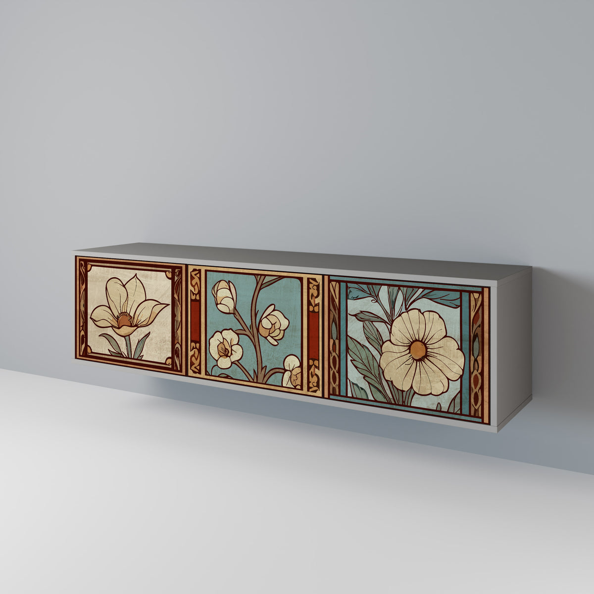 TIMELESS FLORA Έπιπλο τηλεόρασης 3-θυρών