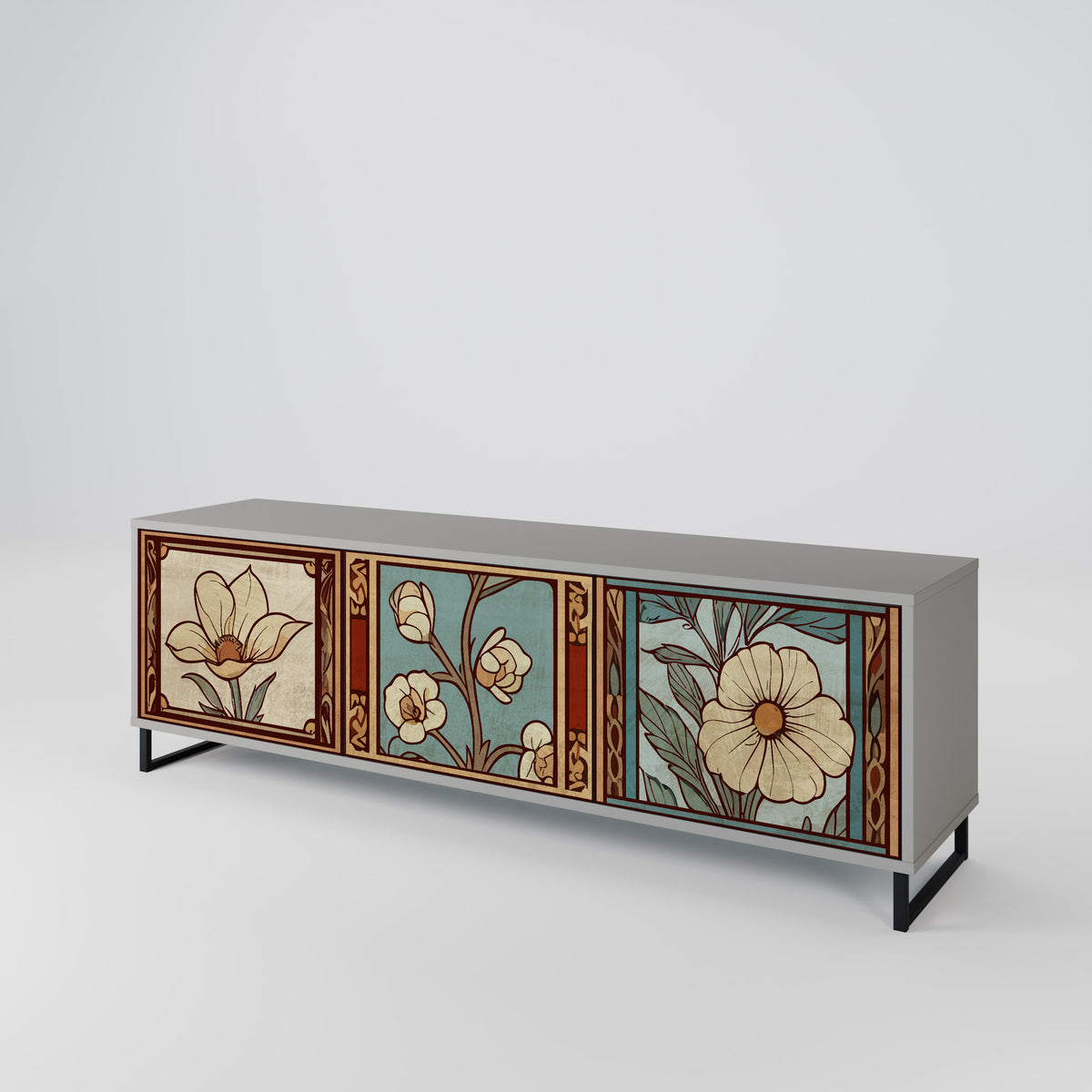 TIMELESS FLORA Έπιπλο τηλεόρασης 3-θυρών