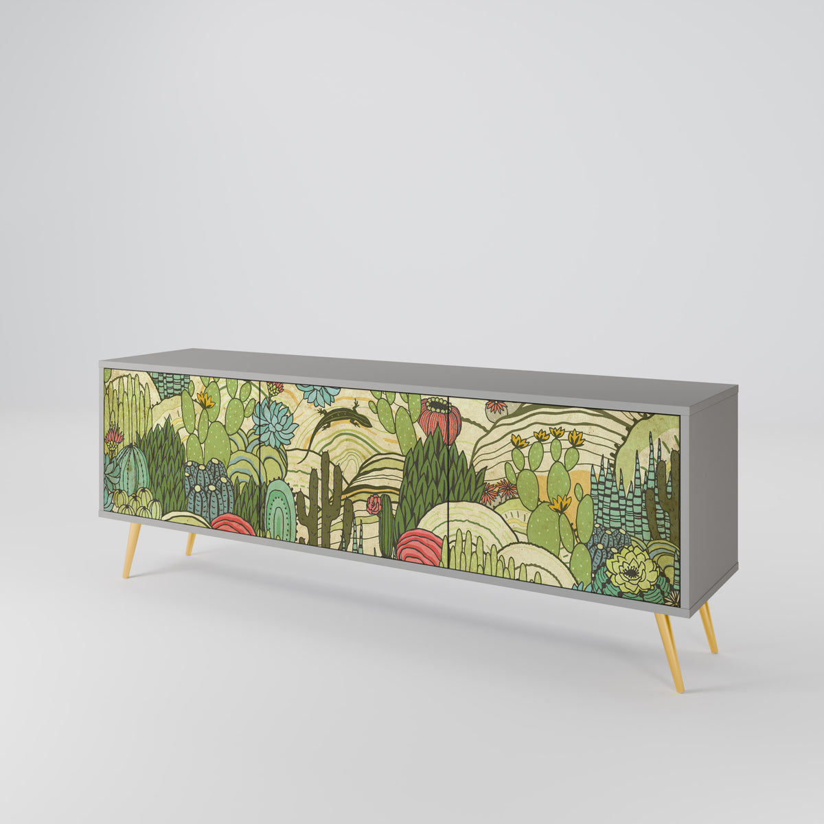 SUCCULENTS KALEIDOSCOPE Έπιπλο τηλεόρασης 3-θυρών